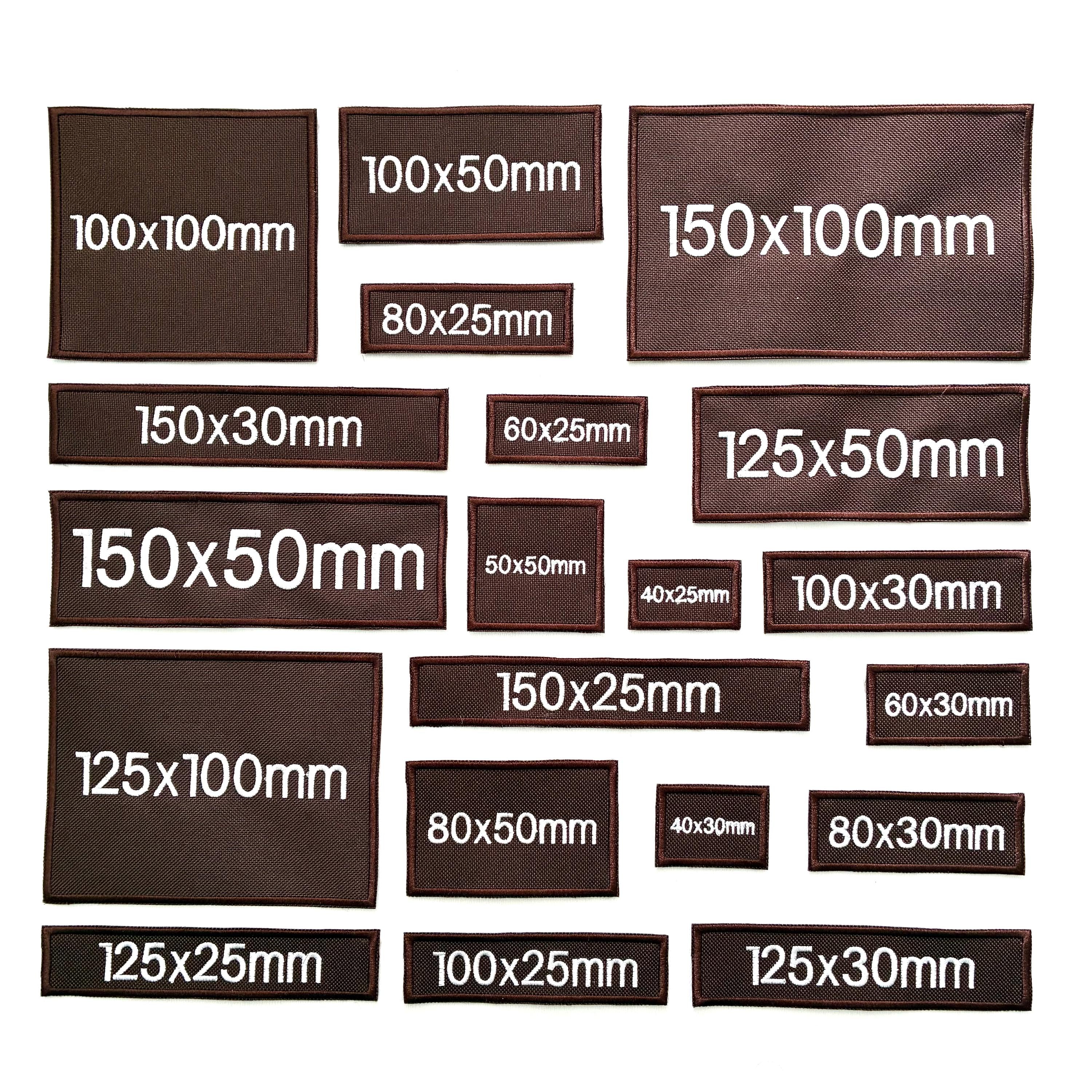 Personalised Embroidered Brown Patches Sew/Iron/VELCRO® Custom Text Molle Morale Badges