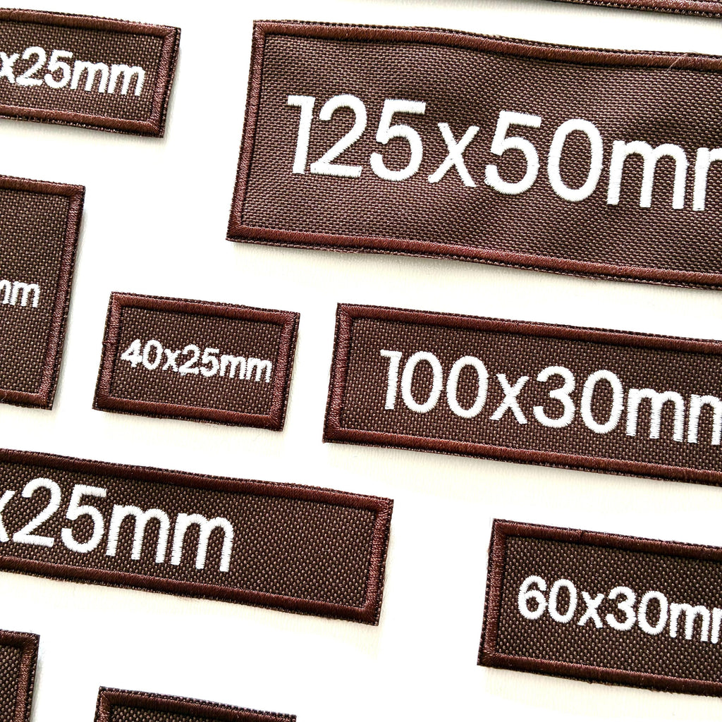 Personalised Embroidered Brown Patches Sew/Iron/VELCRO® Custom Text Molle Morale Badges