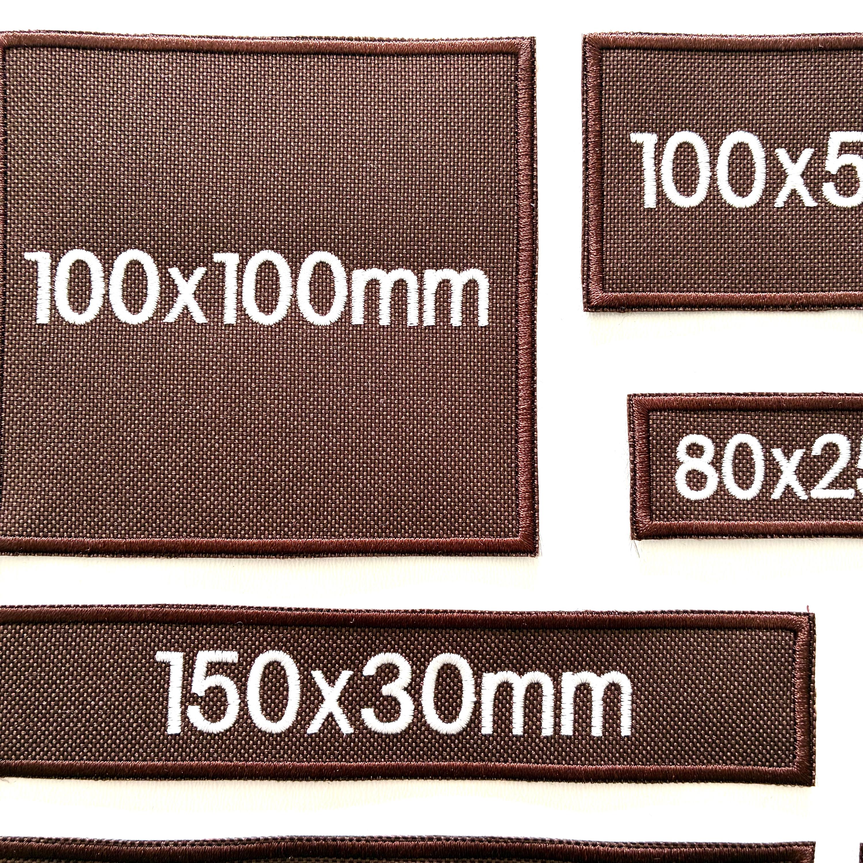 Personalised Embroidered Brown Patches Sew/Iron/VELCRO® Custom Text Molle Morale Badges