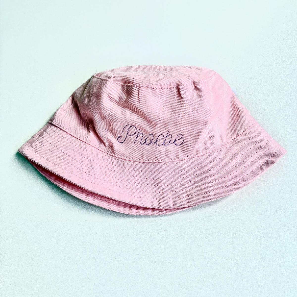 Embroidered Personalised Baby, Toddler, Kids Personalised Name Cotton Bucket Summer Sun Hat