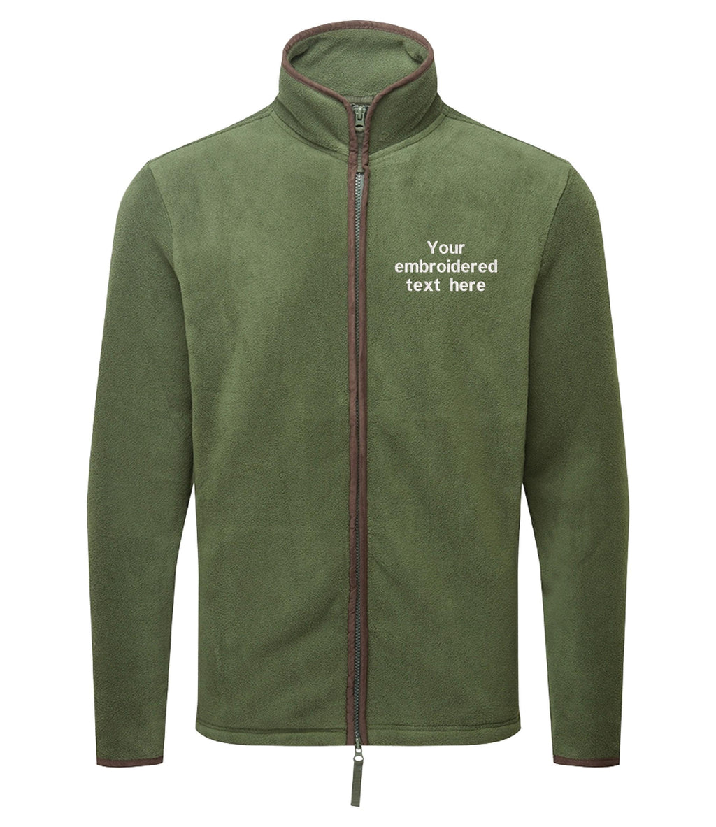 Embroidered Personalised Fleece Custom Text Adults Mens Unisex Country Farmer Jacket