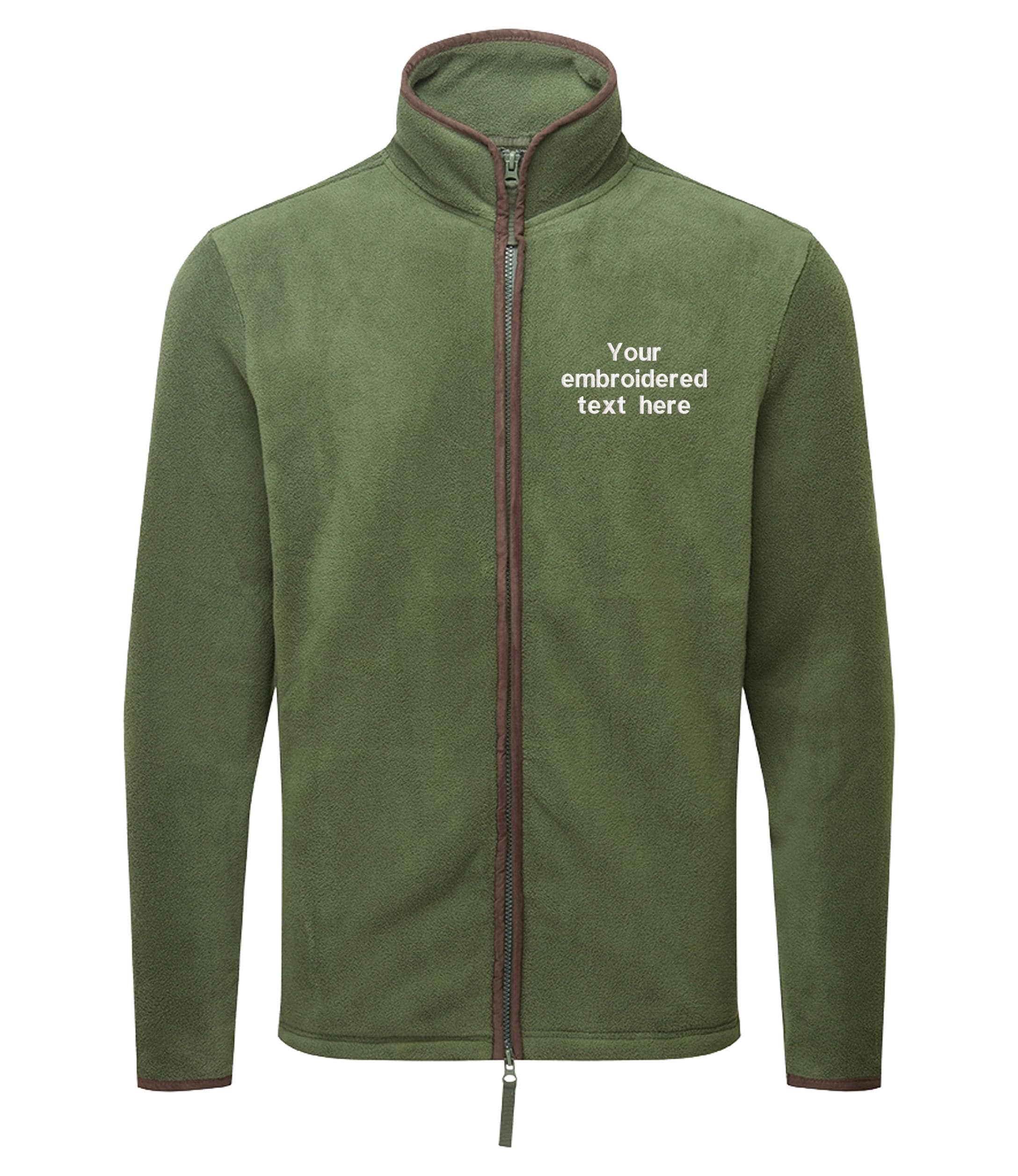 Embroidered Personalised Fleece Custom Text Adults Mens Unisex Country Farmer Jacket