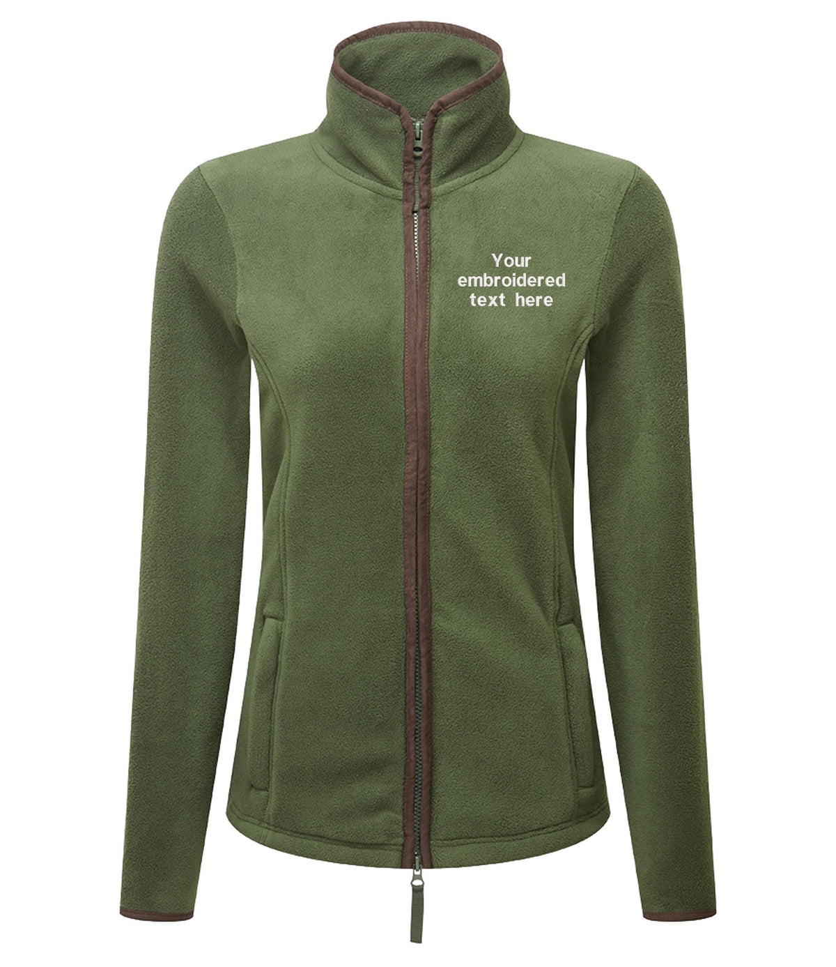 Embroidered Personalised Fleece Custom Text Ladies Country Farmer Jacket
