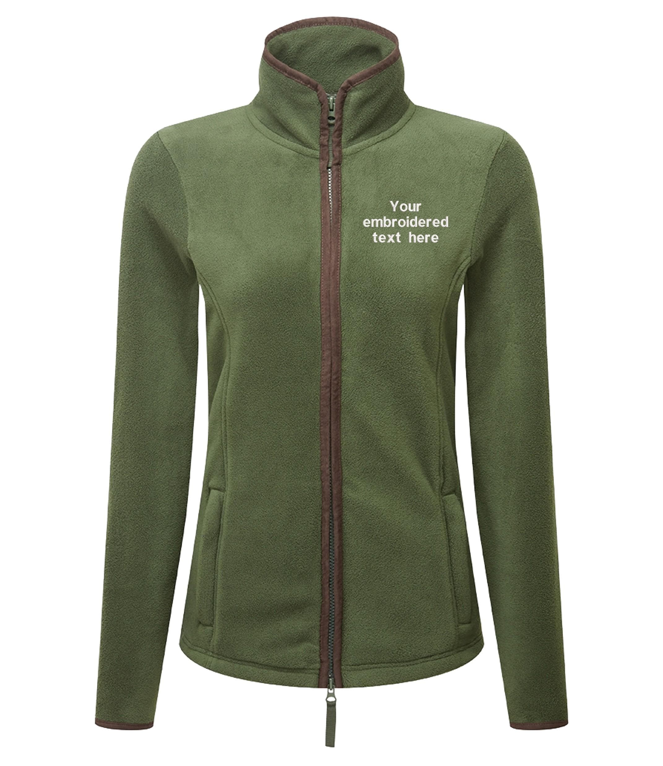 Embroidered Personalised Fleece Custom Text Ladies Country Farmer Jacket