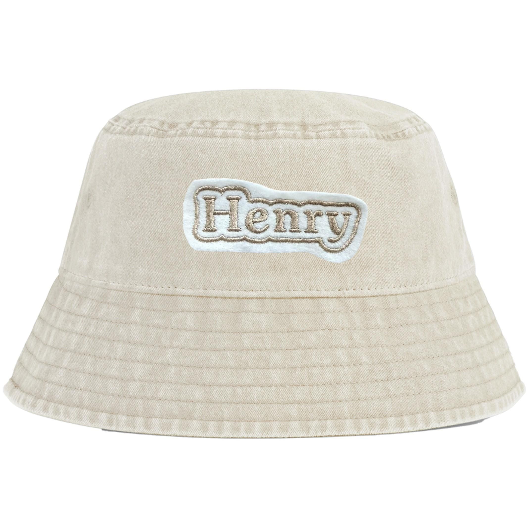 Embroidered Personalised Name Patch Childrens Bucket Hat Custom Text Summer Sun