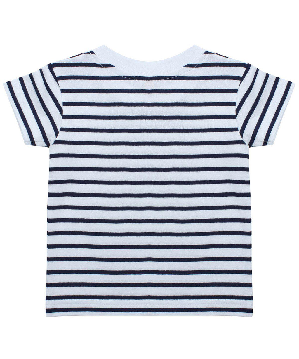 Embroidered Personalised Name Patch Striped T-Shirt Kids Custom Top