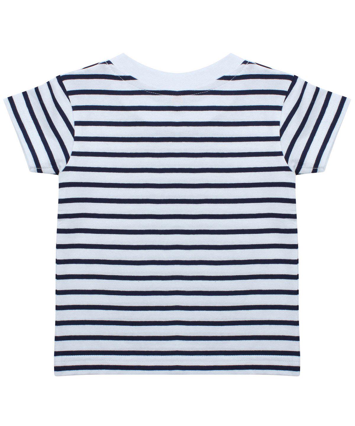 Embroidered Personalised Name Patch Striped T-Shirt Kids Custom Top