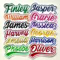 Personalised Embroidered Name Varsity Patch Iron On & Sew On Custom Text Badge
