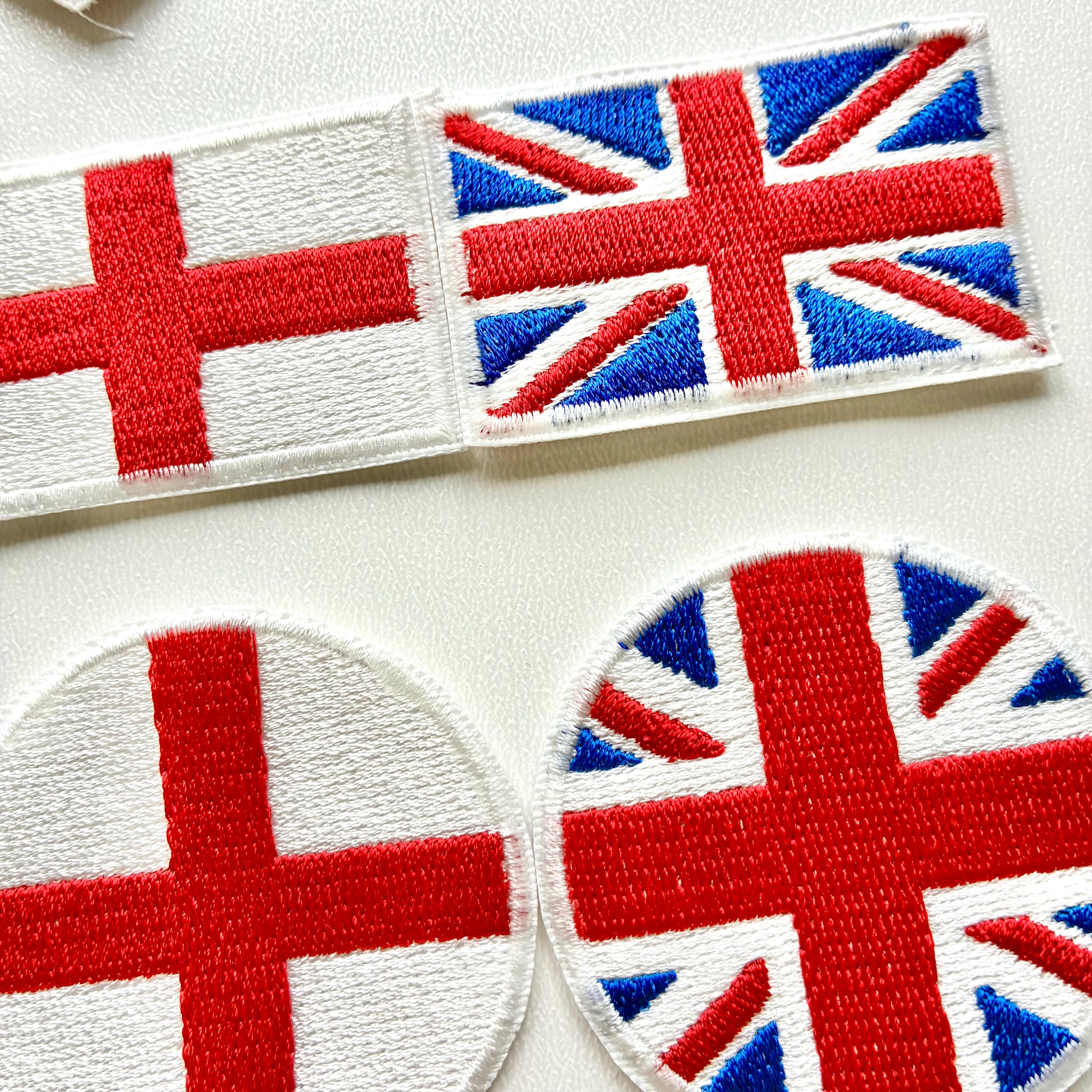 Embroidered Flag Patch Iron On & Sew On Union Jack England Scotland Wales Badge