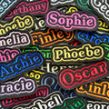 Personalised Embroidered Name Patch Iron On & Sew On Custom Text Badge (P1)