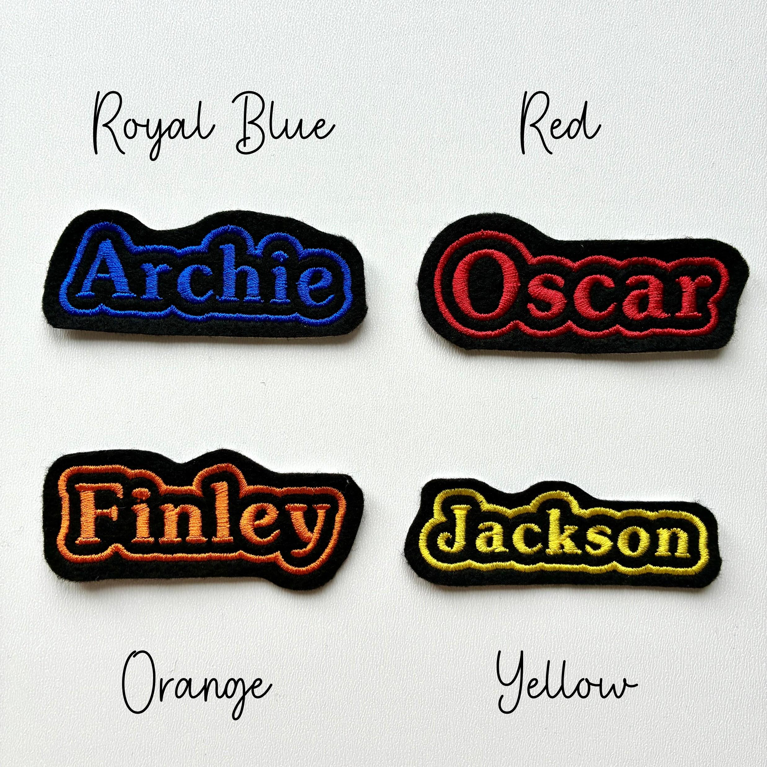 Personalised Embroidered Name Patch Iron On & Sew On Custom Text Badge (P1)