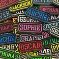 Personalised Embroidered Name Patch Iron On & Sew On Custom Text Badge (P10)