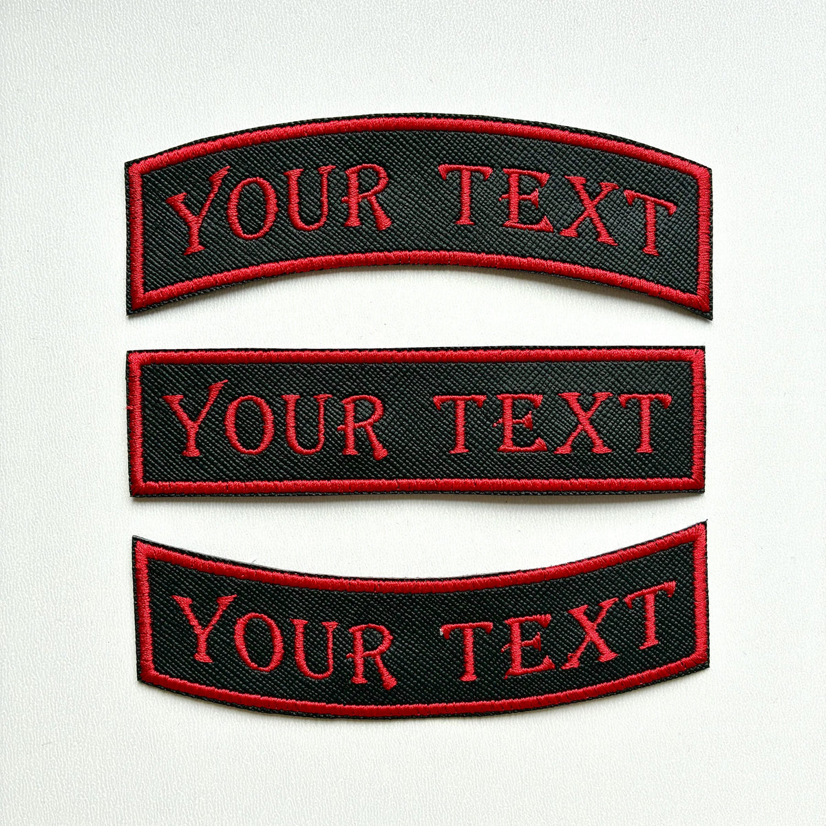Personalised Embroidered Patch Iron & Sew On Custom Text Old English Biker Club