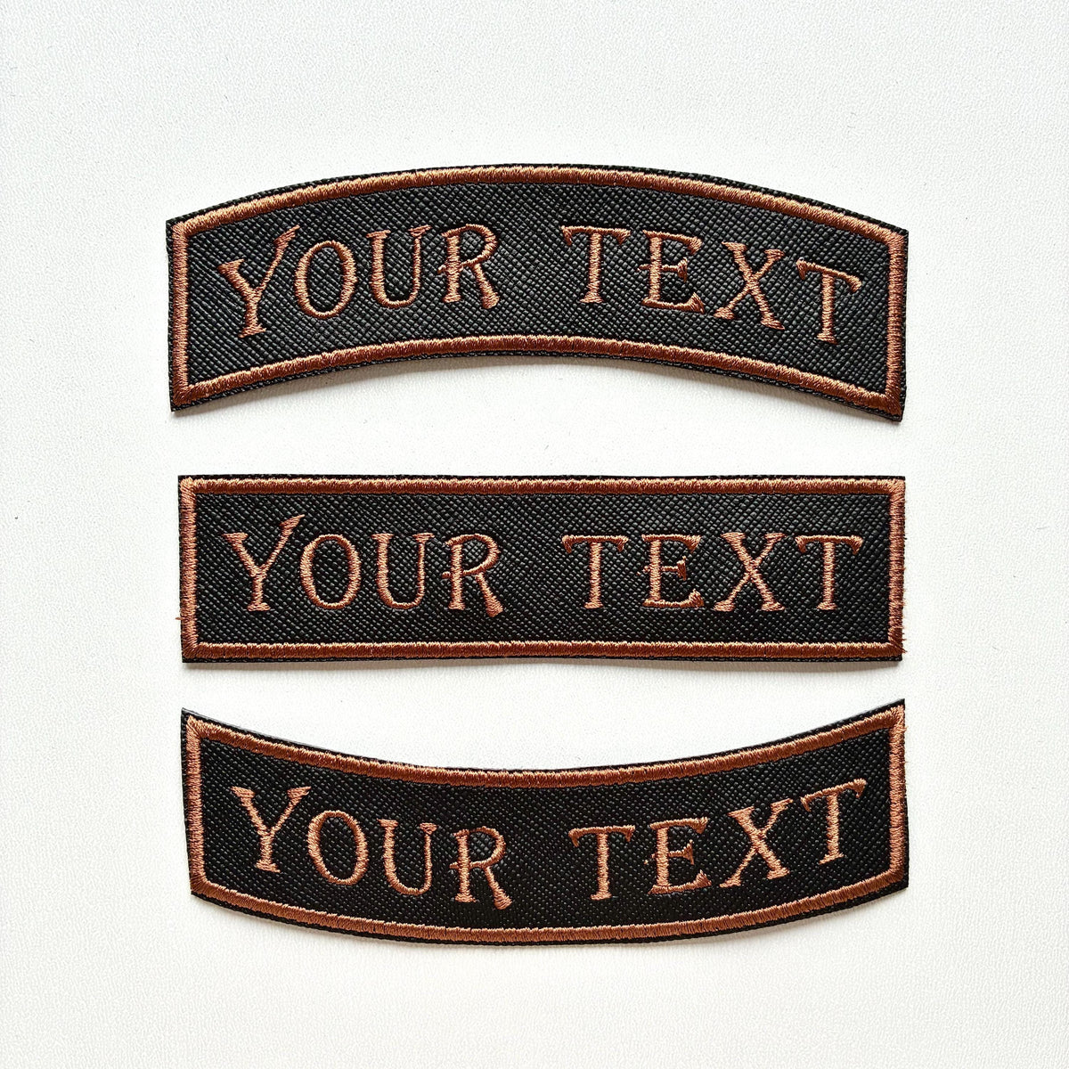 Personalised Embroidered Patch Iron & Sew On Custom Text Old English Biker Club