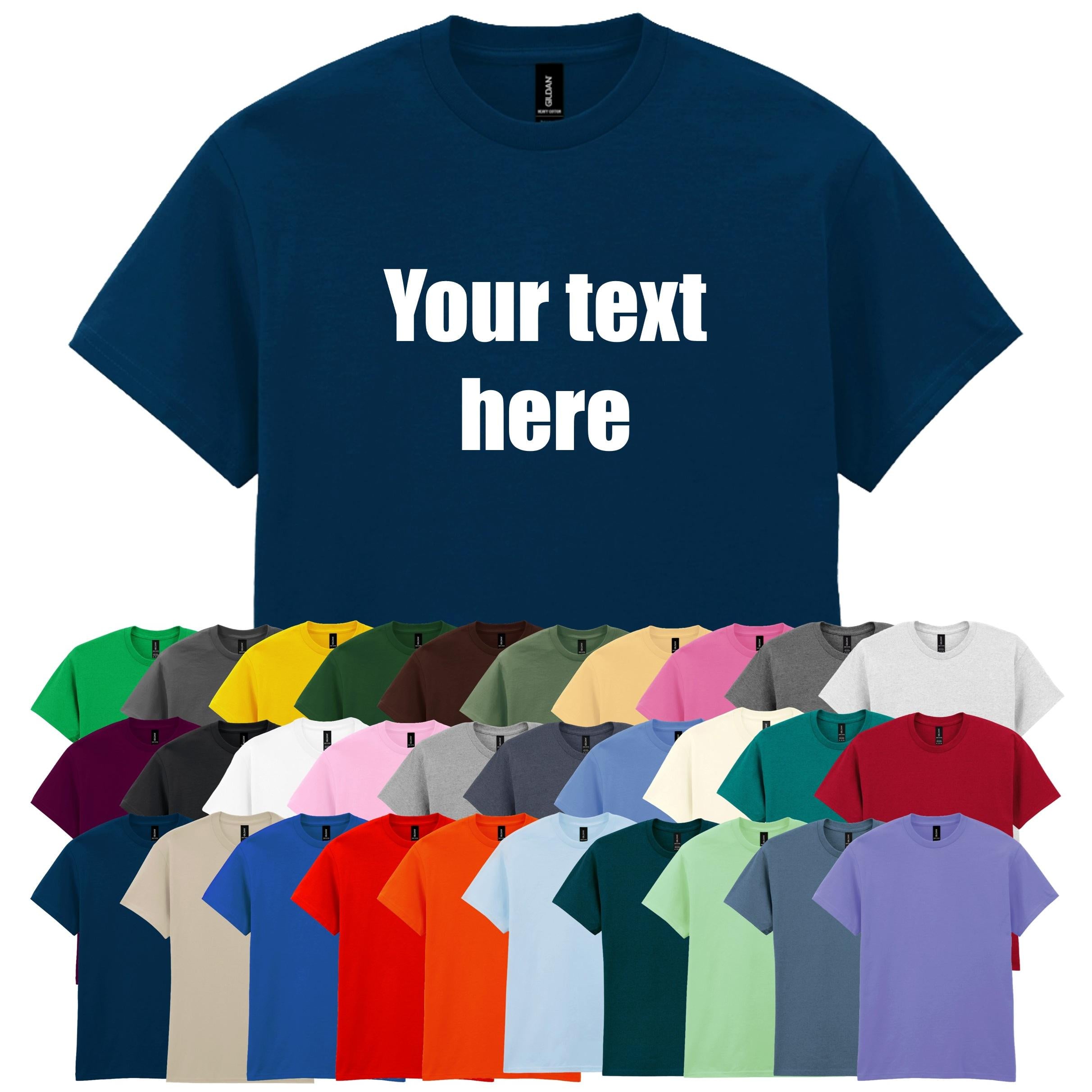 Personalised Printed Adults T-Shirt 30 Colours S-5XL Custom Design Your Text