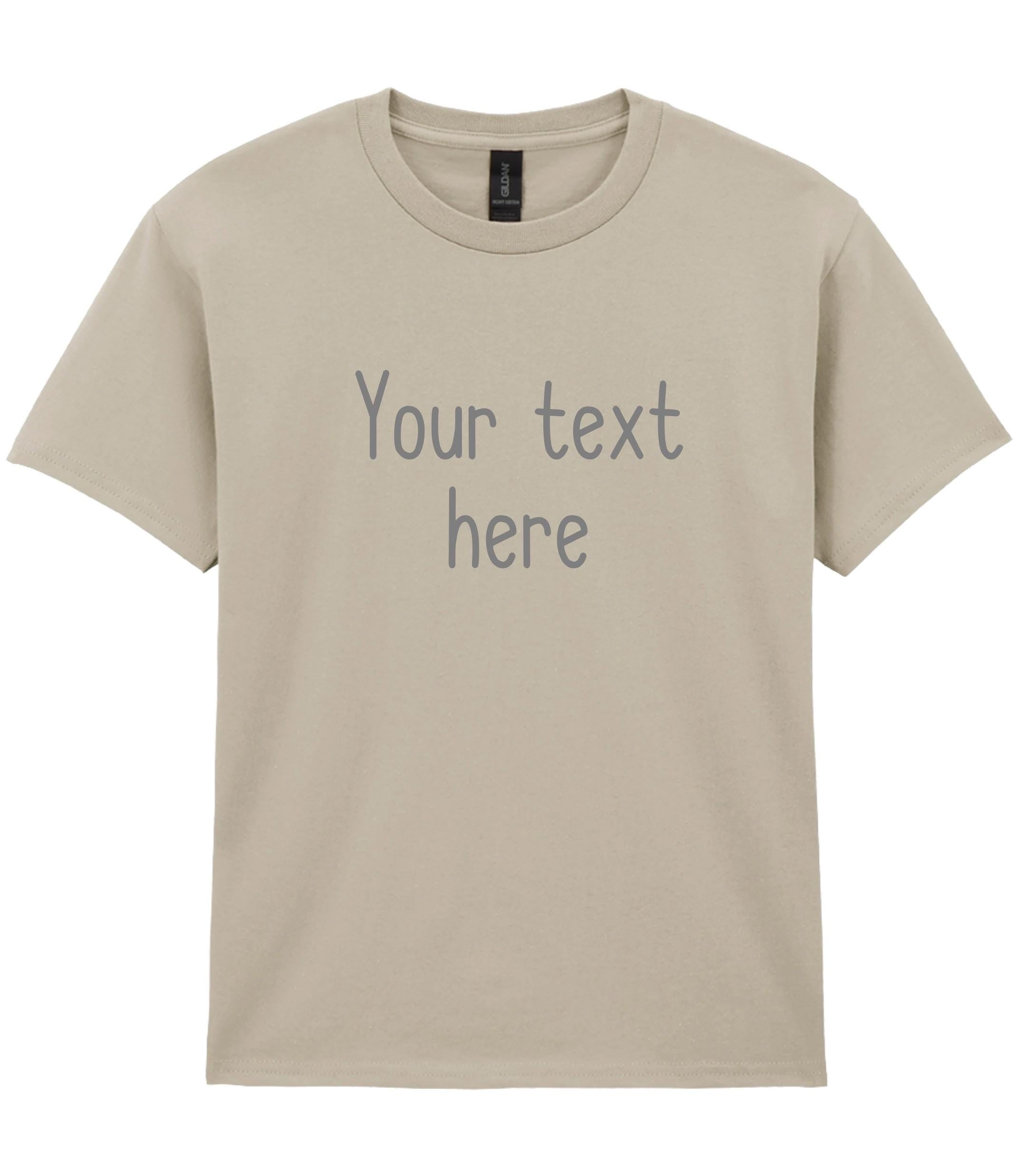 Personalised Printed Kids T-Shirt Custom Design Your Text