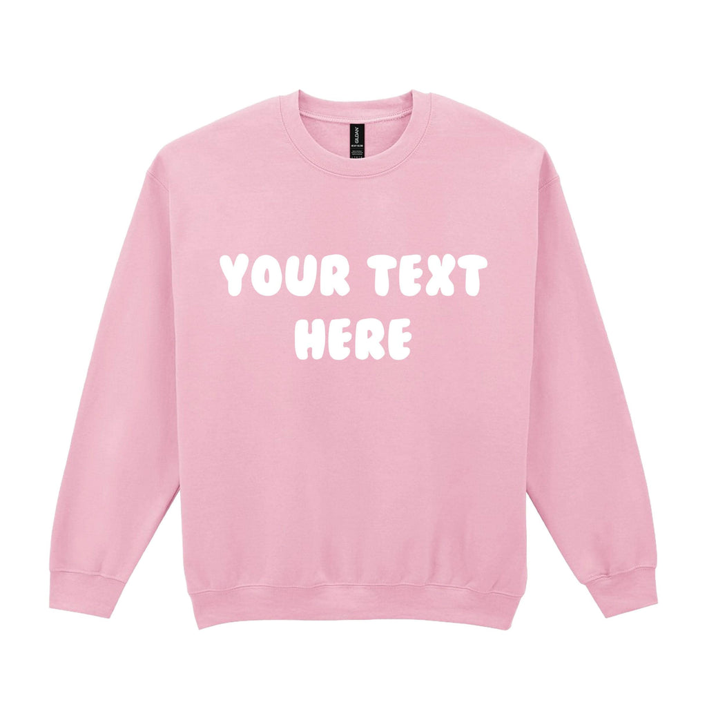 Personalised Printed Adults Sweatshirt 23 Colours S-5XL Custom Design Your Text