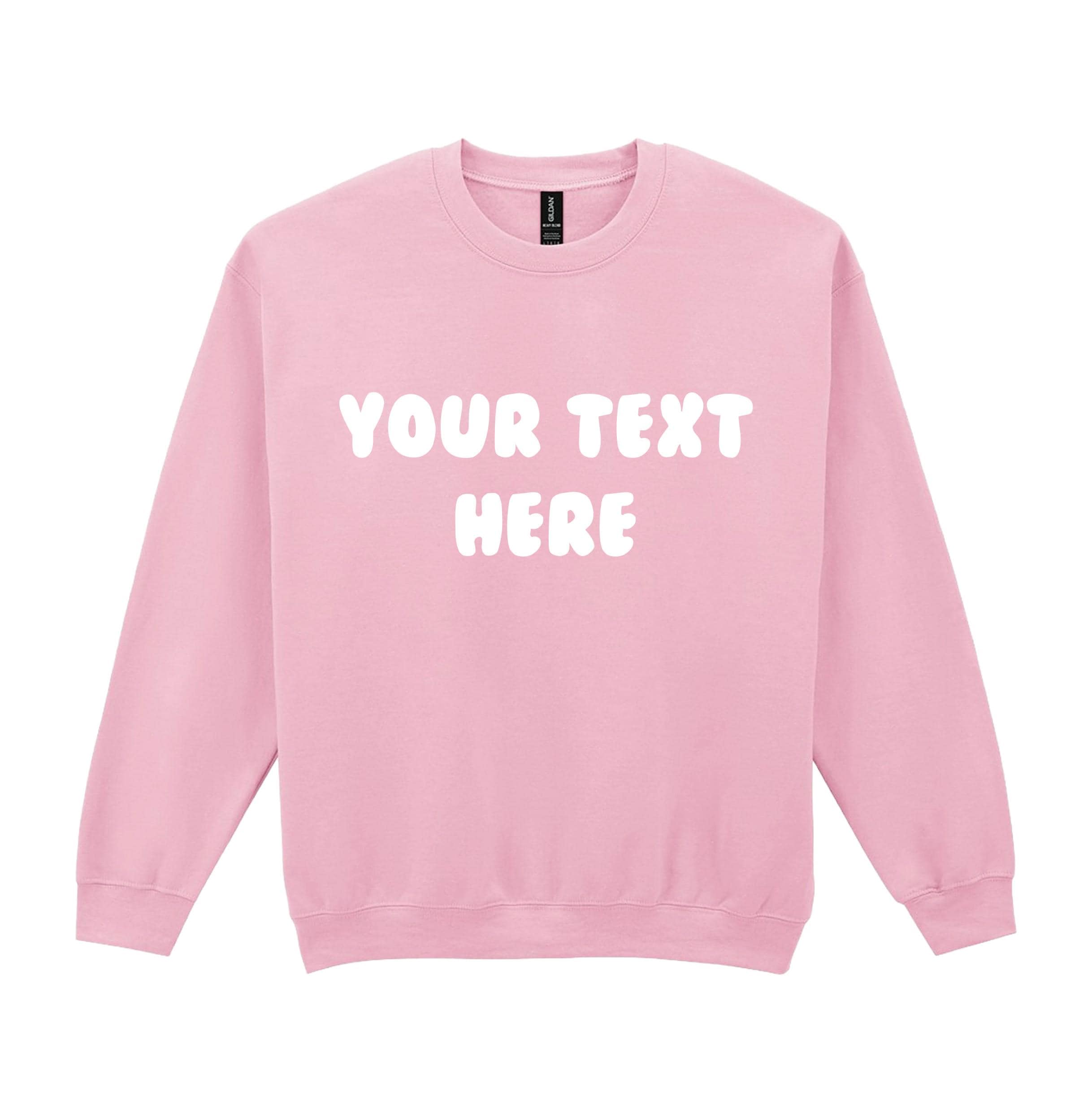 Personalised Printed Adults Sweatshirt 23 Colours S-5XL Custom Design Your Text