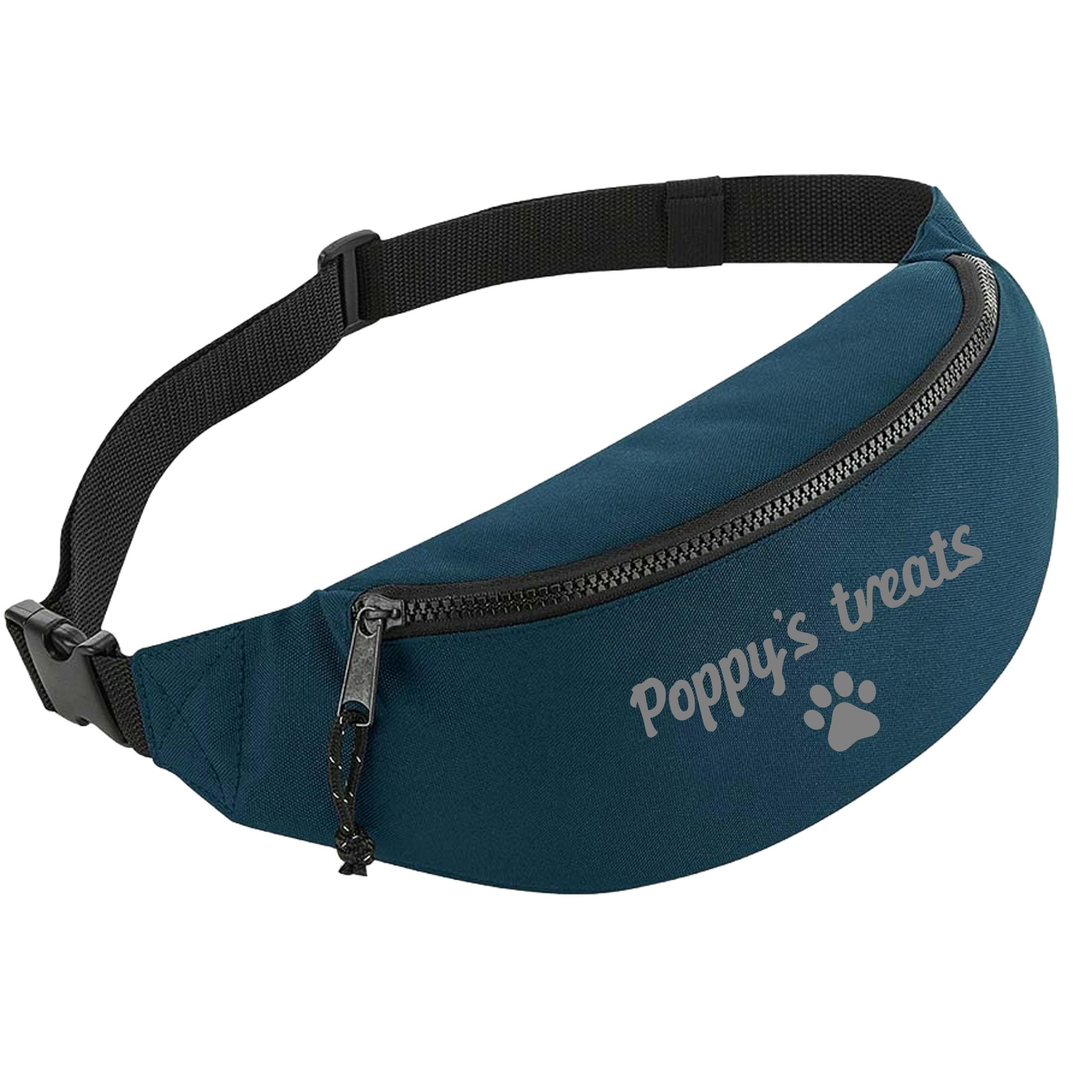 Personalised Name Dog Treats Belt Bag - Custom Puppy Walking Training Cross Body Bumbag
