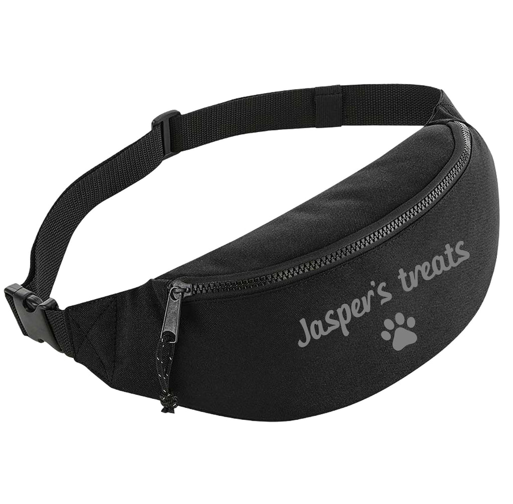 Personalised Name Dog Treats Belt Bag - Custom Puppy Walking Training Cross Body Bumbag
