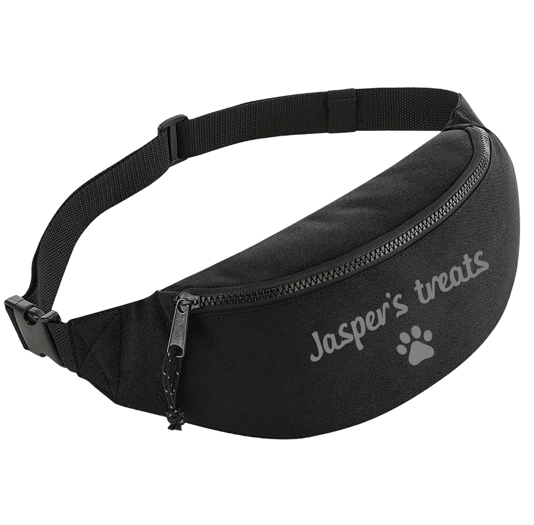 Personalised Name Dog Treats Belt Bag - Custom Puppy Walking Training Cross Body Bumbag