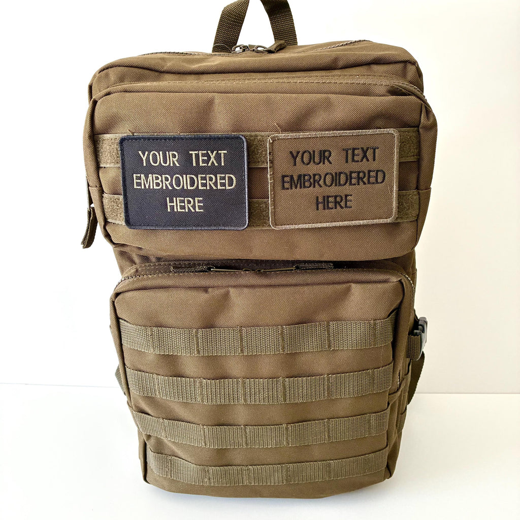Personalised Embroidered Text Patch Hook Loop Custom Military Molle Morale Badge