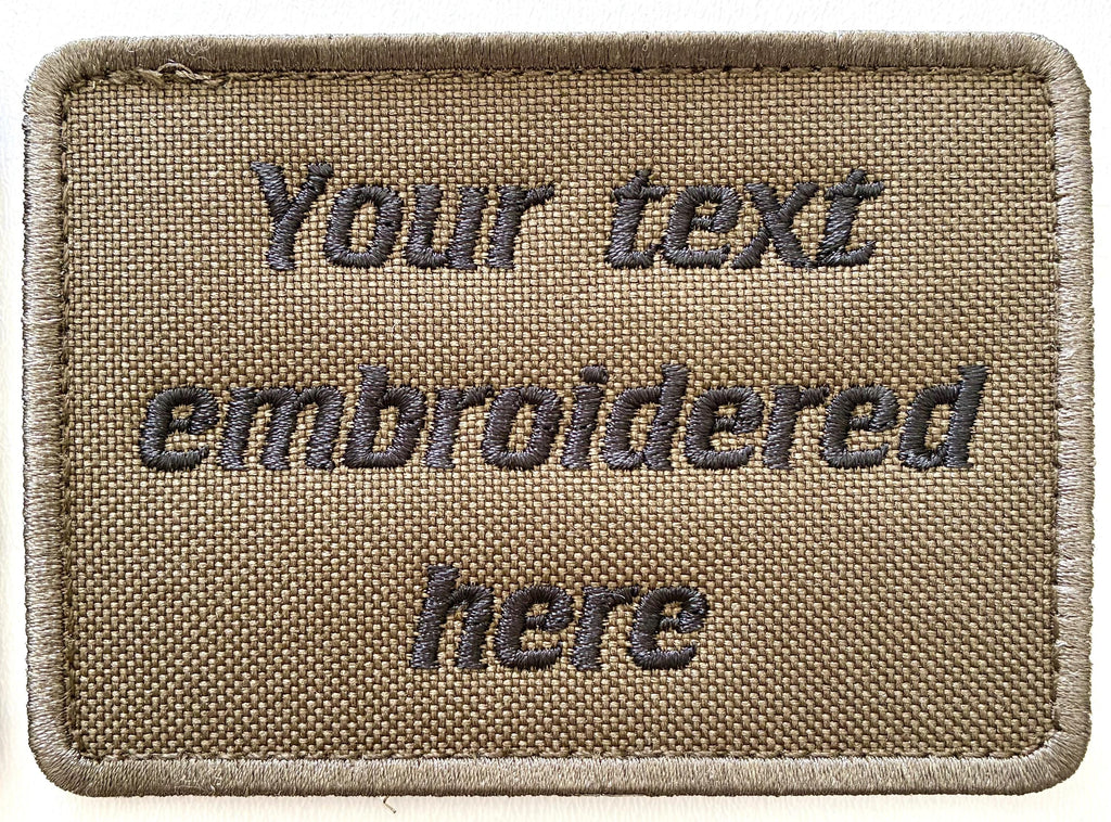 Personalised Embroidered Text Patch Hook Loop Custom Military Molle Morale Badge