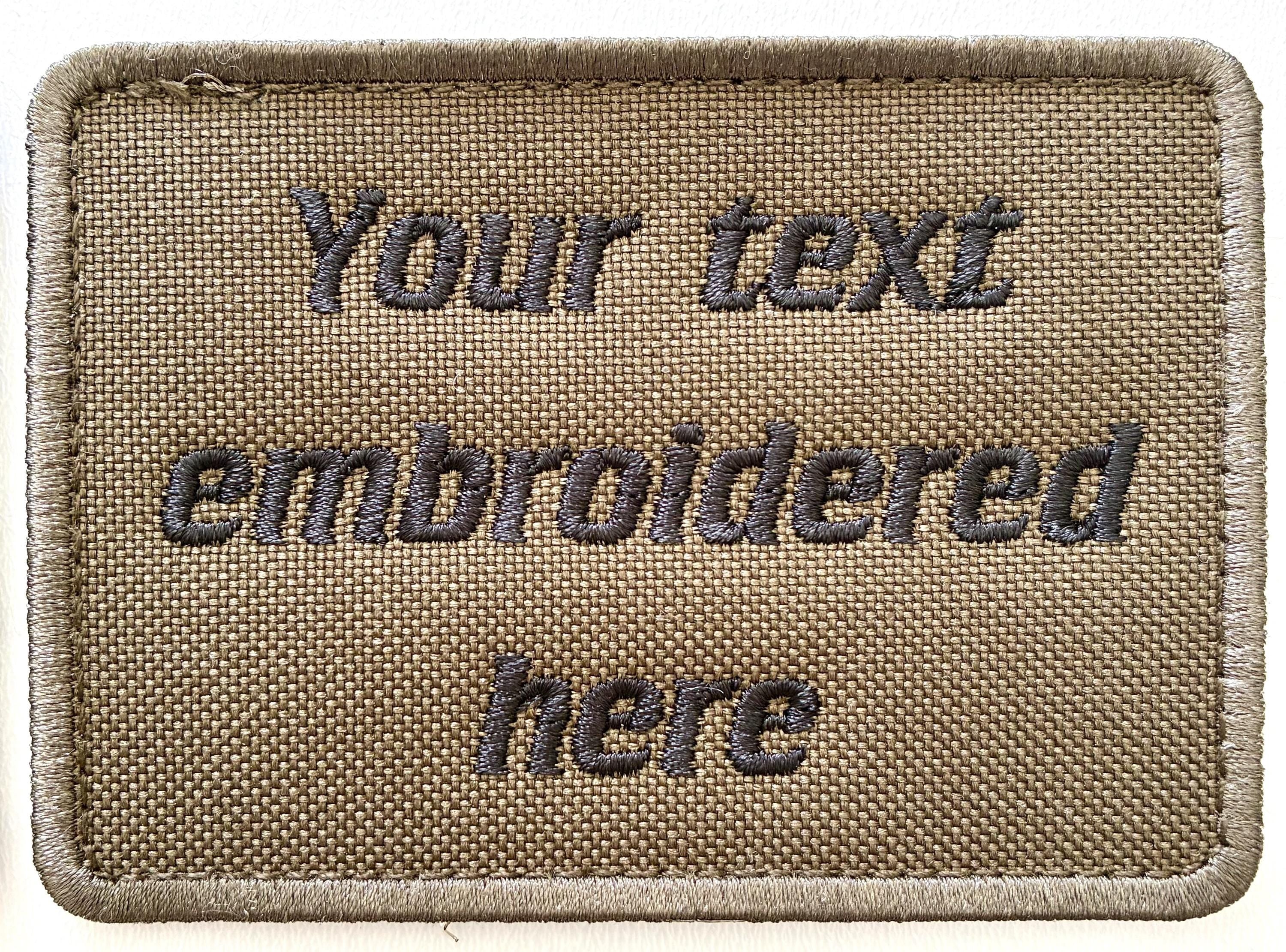 Personalised Embroidered Text Patch Hook Loop Custom Military Molle Morale Badge