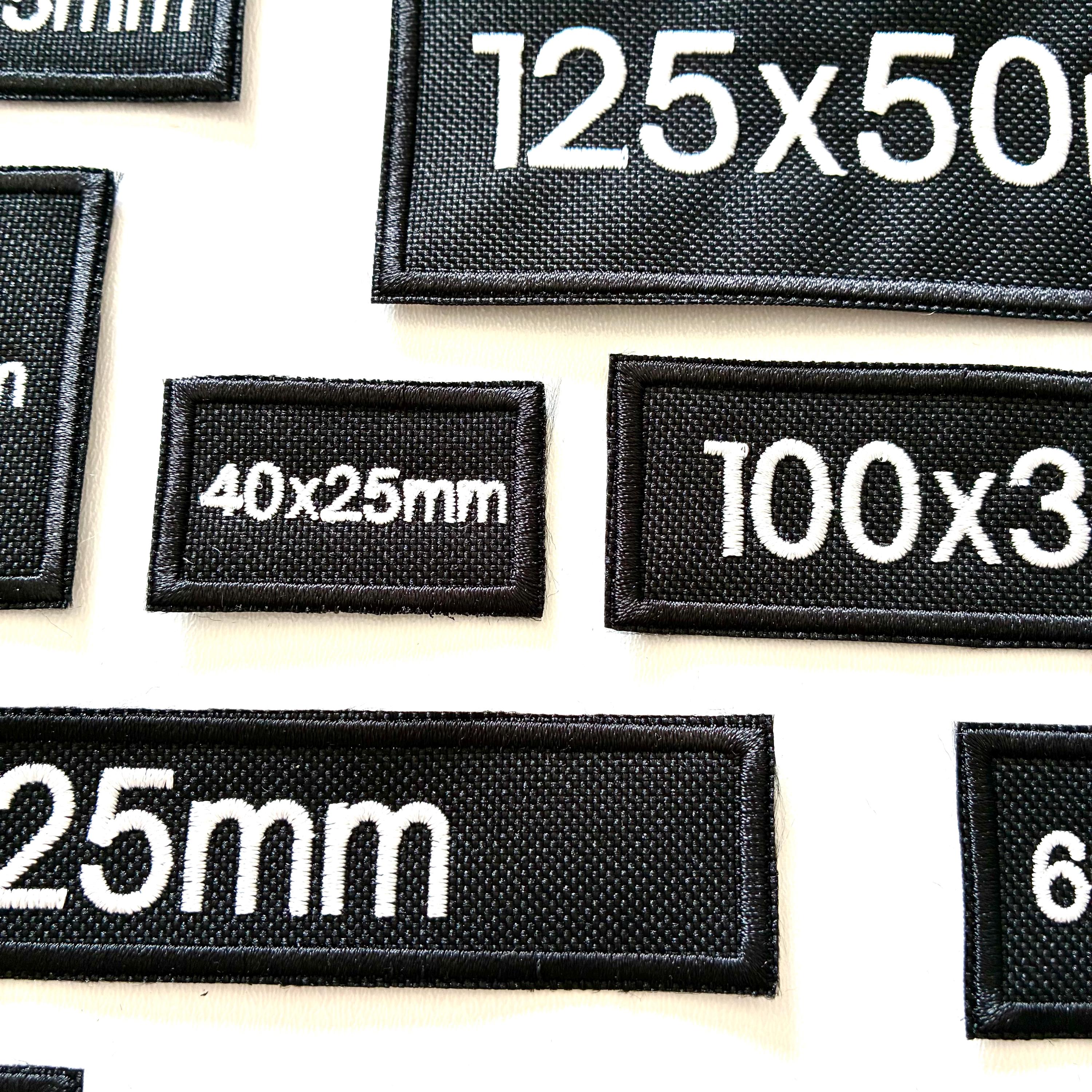 Personalised Embroidered Black Patches Sew/Iron/VELCRO® Custom Text Molle Morale Badges
