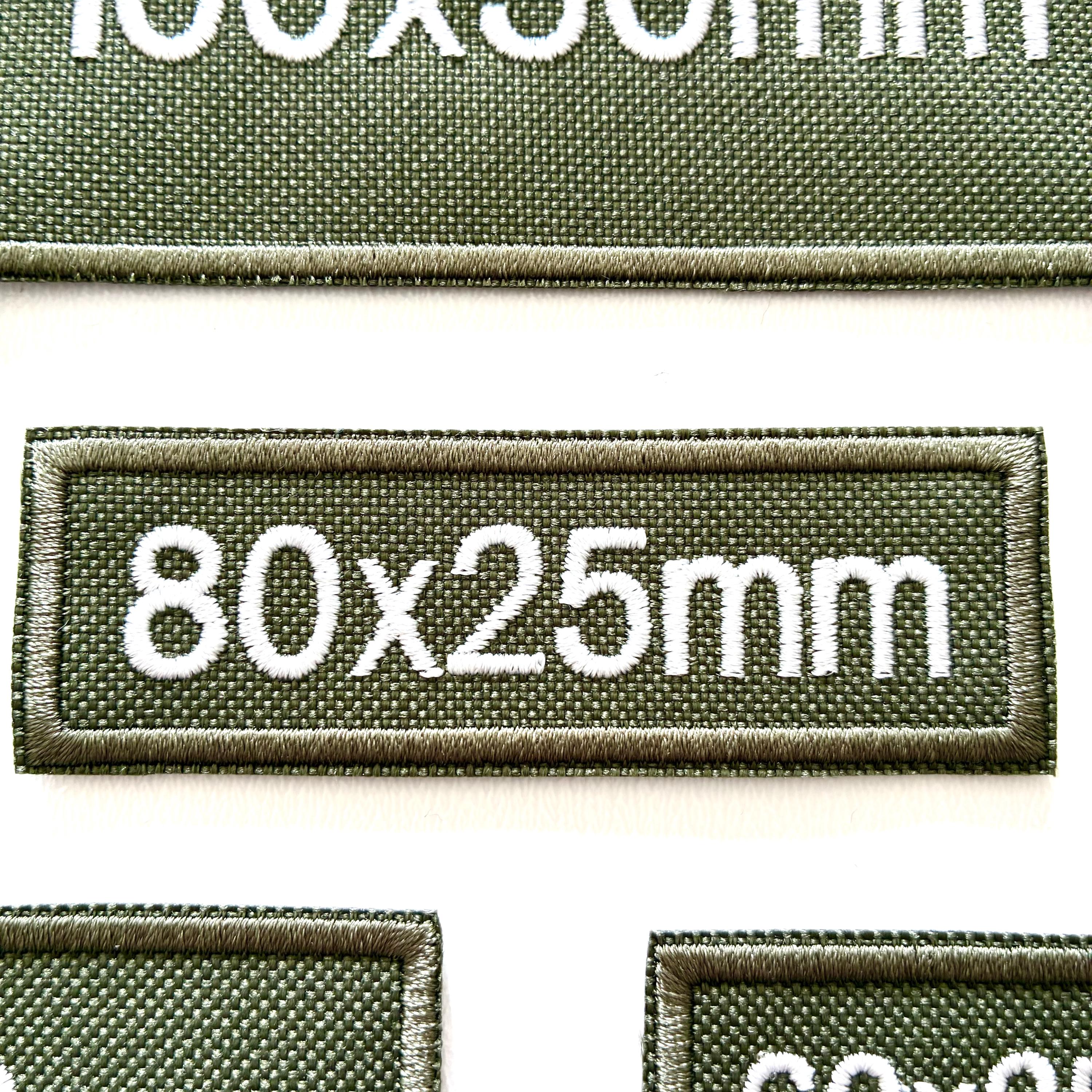 Personalised Embroidered Olive Patches Sew/Iron/VELCRO® Custom Text Molle Morale Badges
