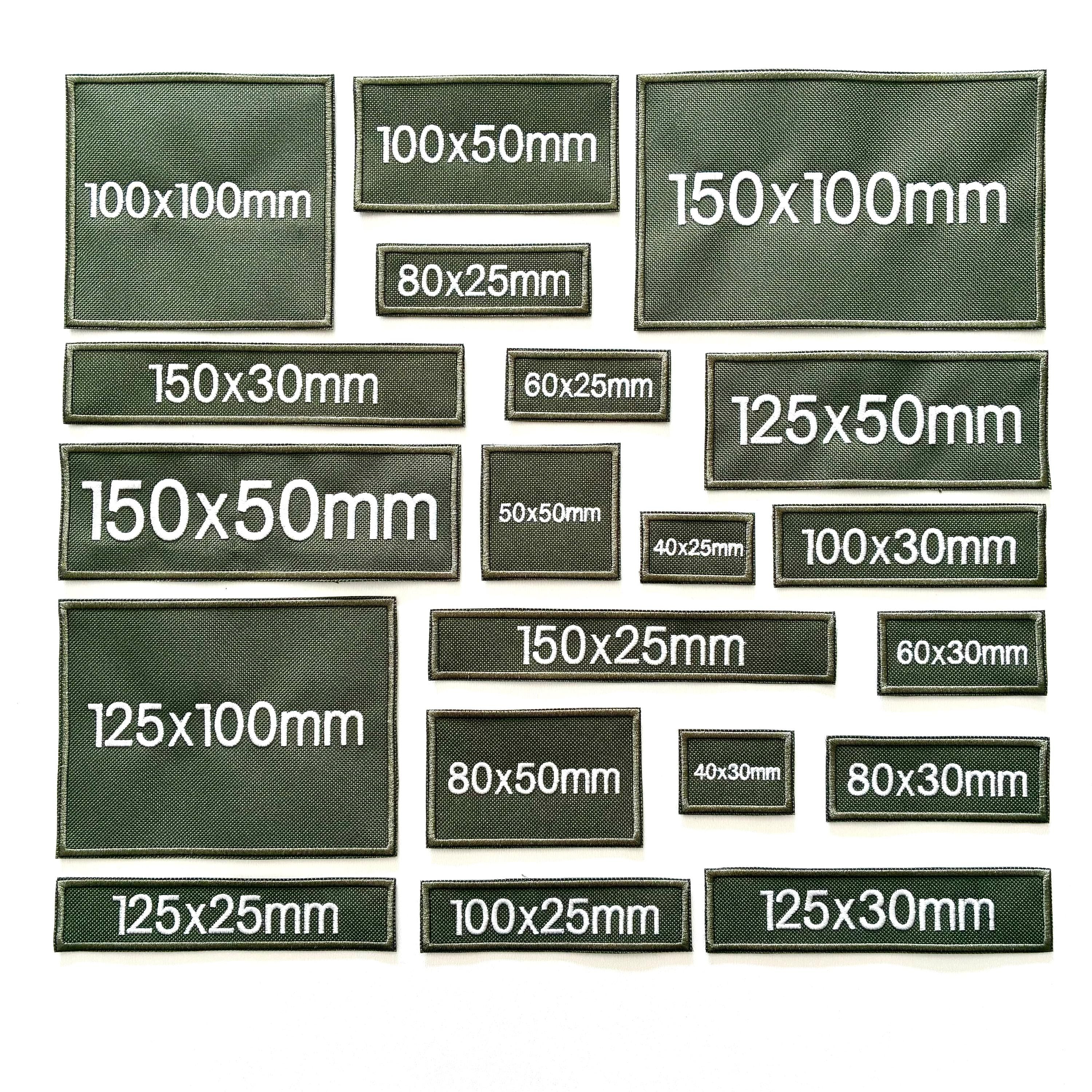 Personalised Embroidered Olive Patches Sew/Iron/VELCRO® Custom Text Molle Morale Badges