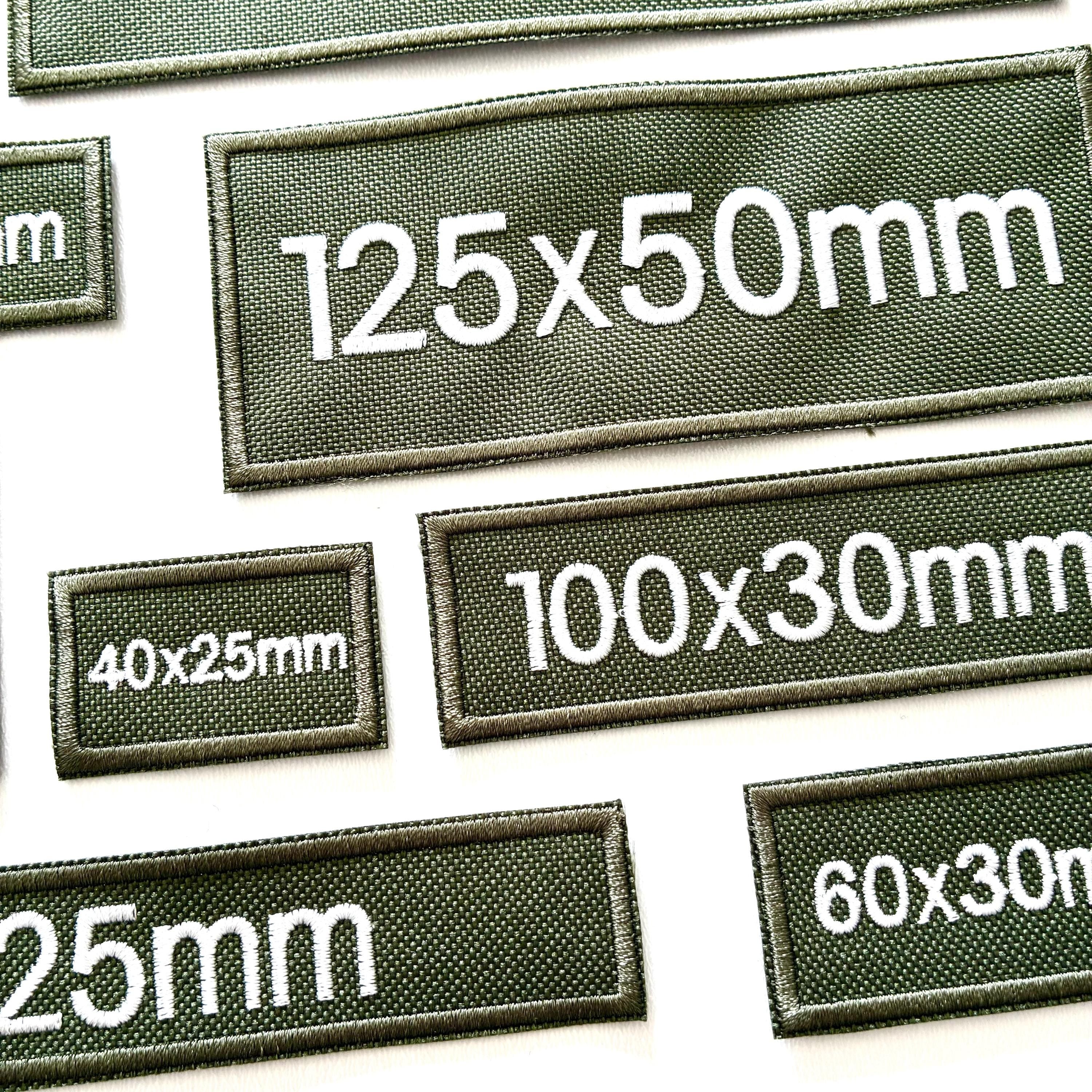 Personalised Embroidered Olive Patches Sew/Iron/VELCRO® Custom Text Molle Morale Badges