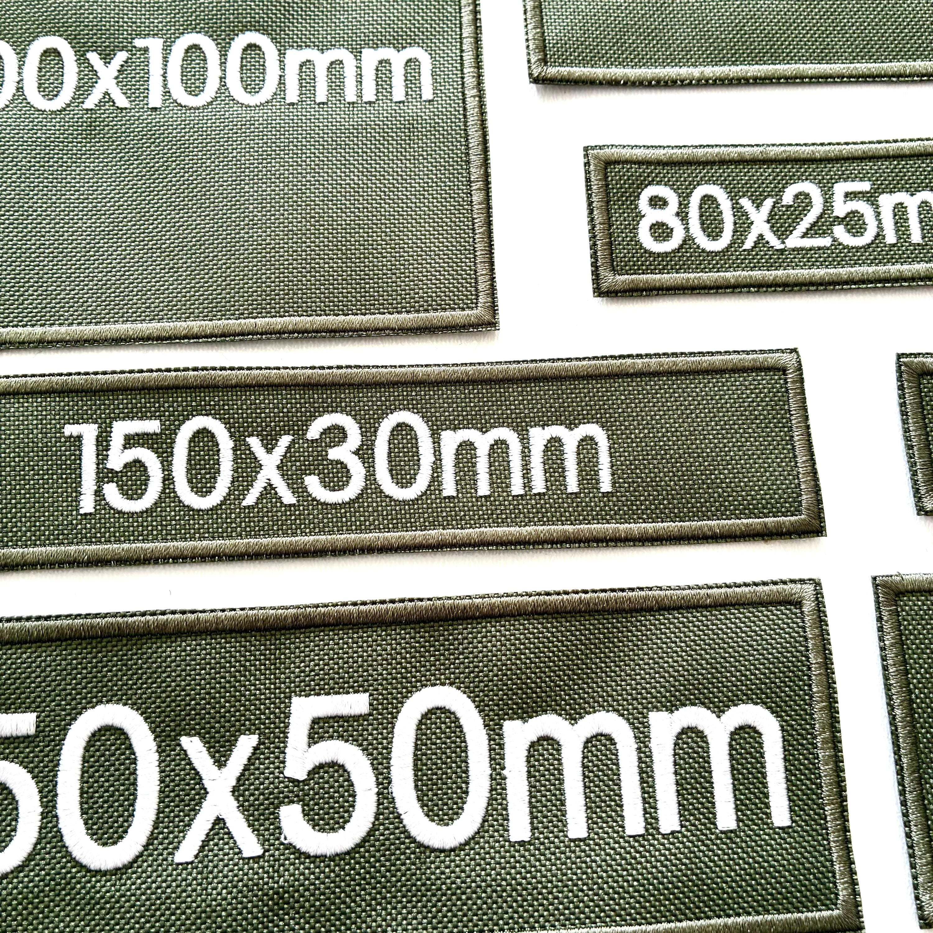 Personalised Embroidered Olive Patches Sew/Iron/VELCRO® Custom Text Molle Morale Badges