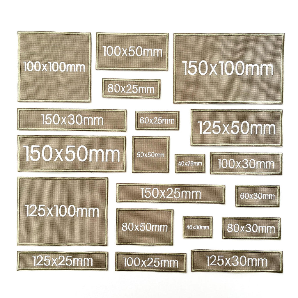 Personalised Embroidered Sand Patches Sew/Iron/VELCRO® Custom Text Molle Morale Badges