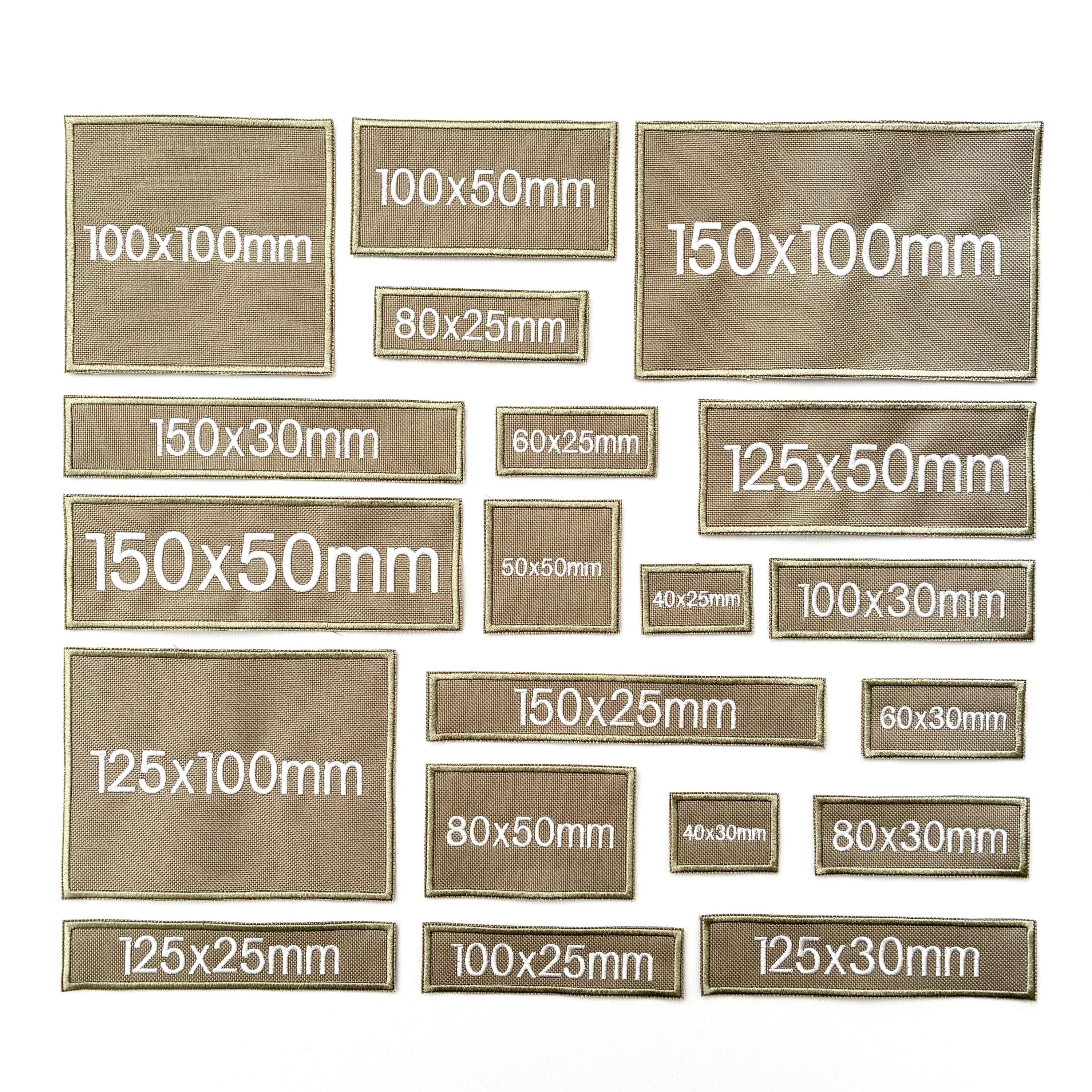 Personalised Embroidered Sand Patches Sew/Iron/VELCRO® Custom Text Molle Morale Badges
