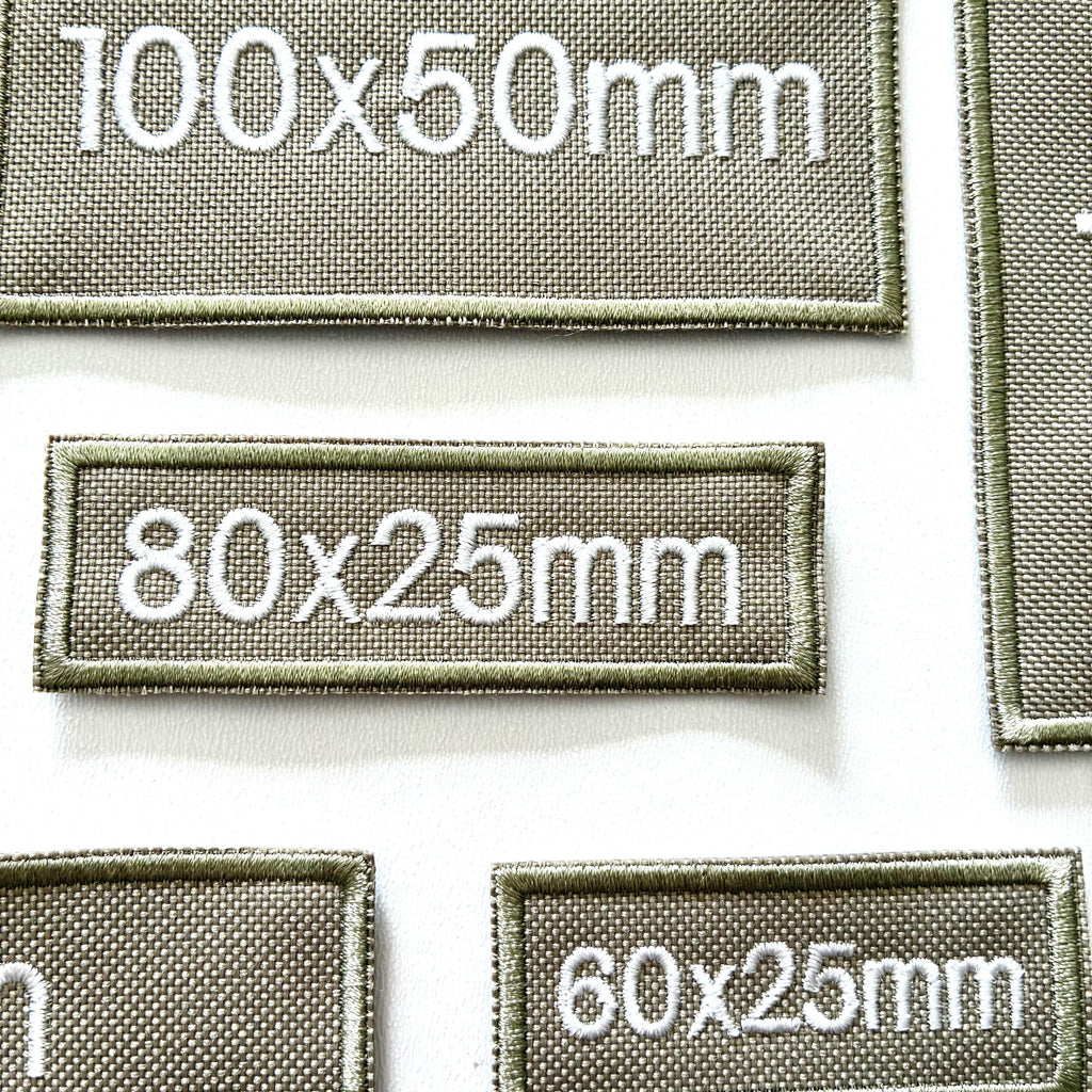 Personalised Embroidered Sand Patches Sew/Iron/VELCRO® Custom Text Molle Morale Badges