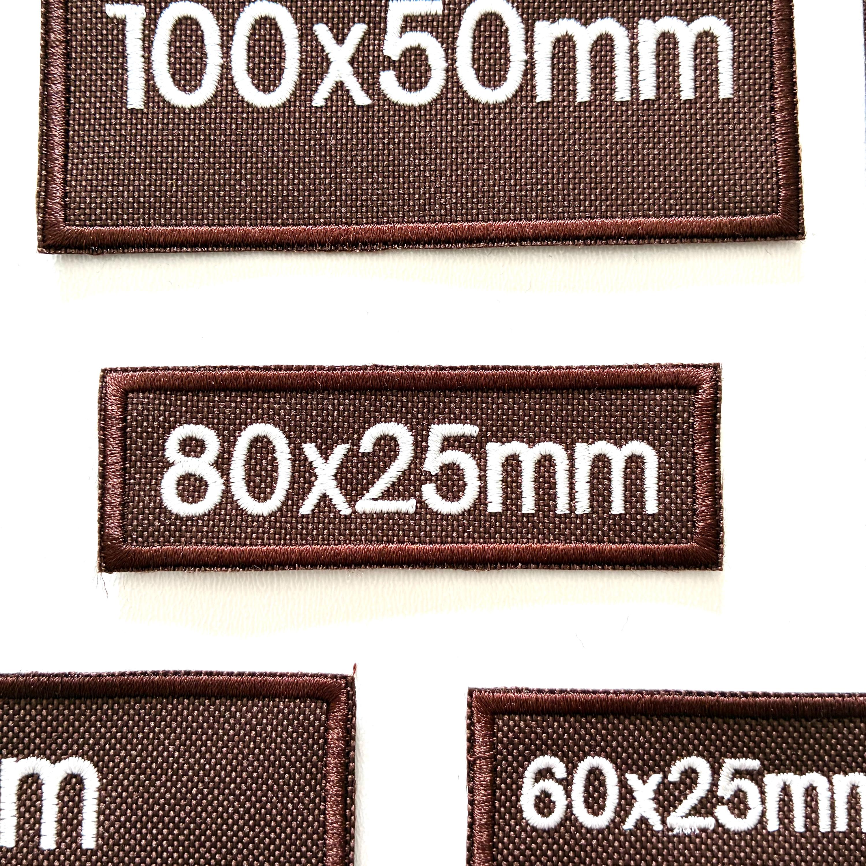 Personalised Embroidered Brown Patches Sew/Iron/VELCRO® Custom Text Molle Morale Badges