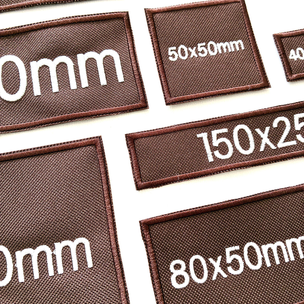 Personalised Embroidered Brown Patches Sew/Iron/VELCRO® Custom Text Molle Morale Badges