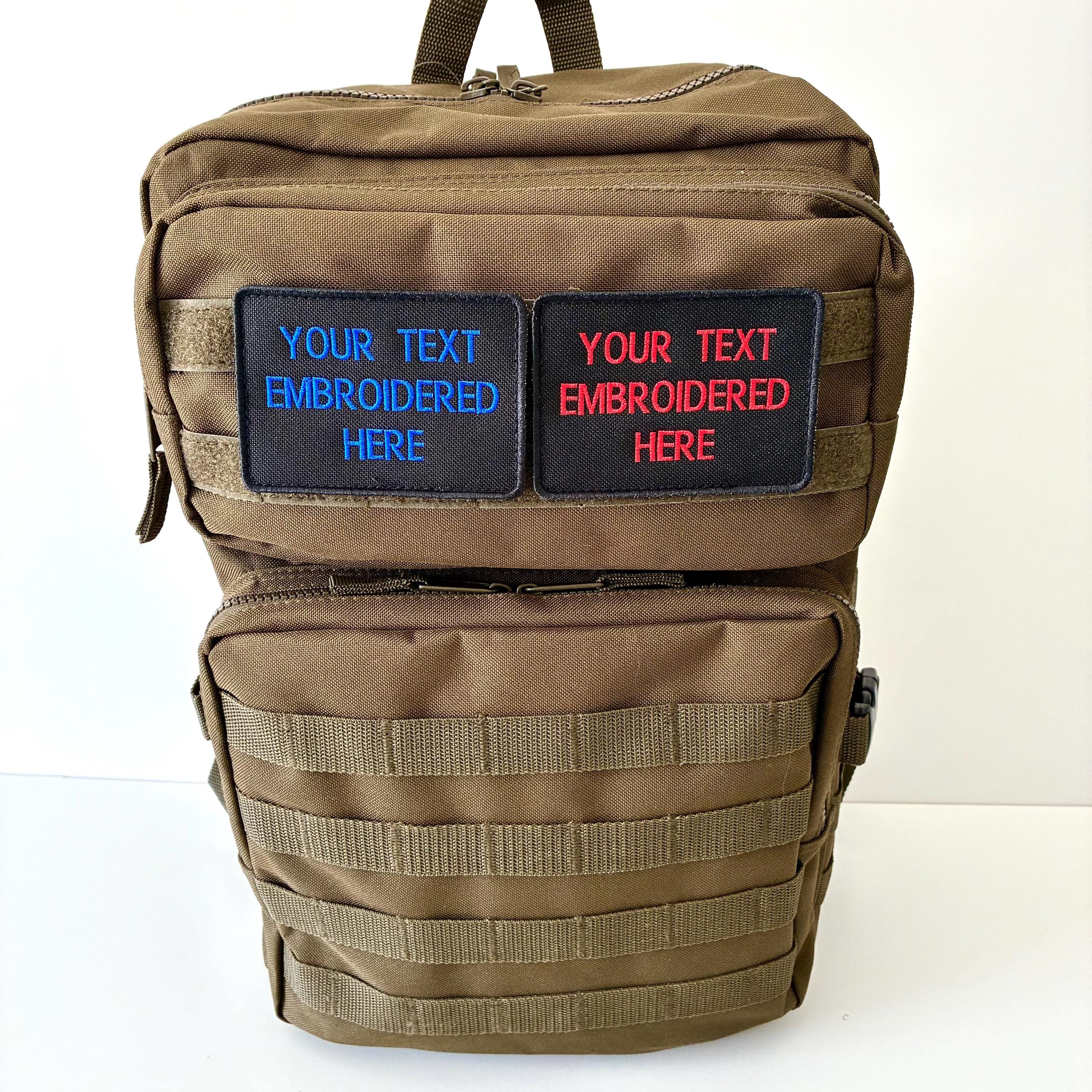 Personalised Embroidered Text Patch Hook Loop Custom Military Molle Morale Badge