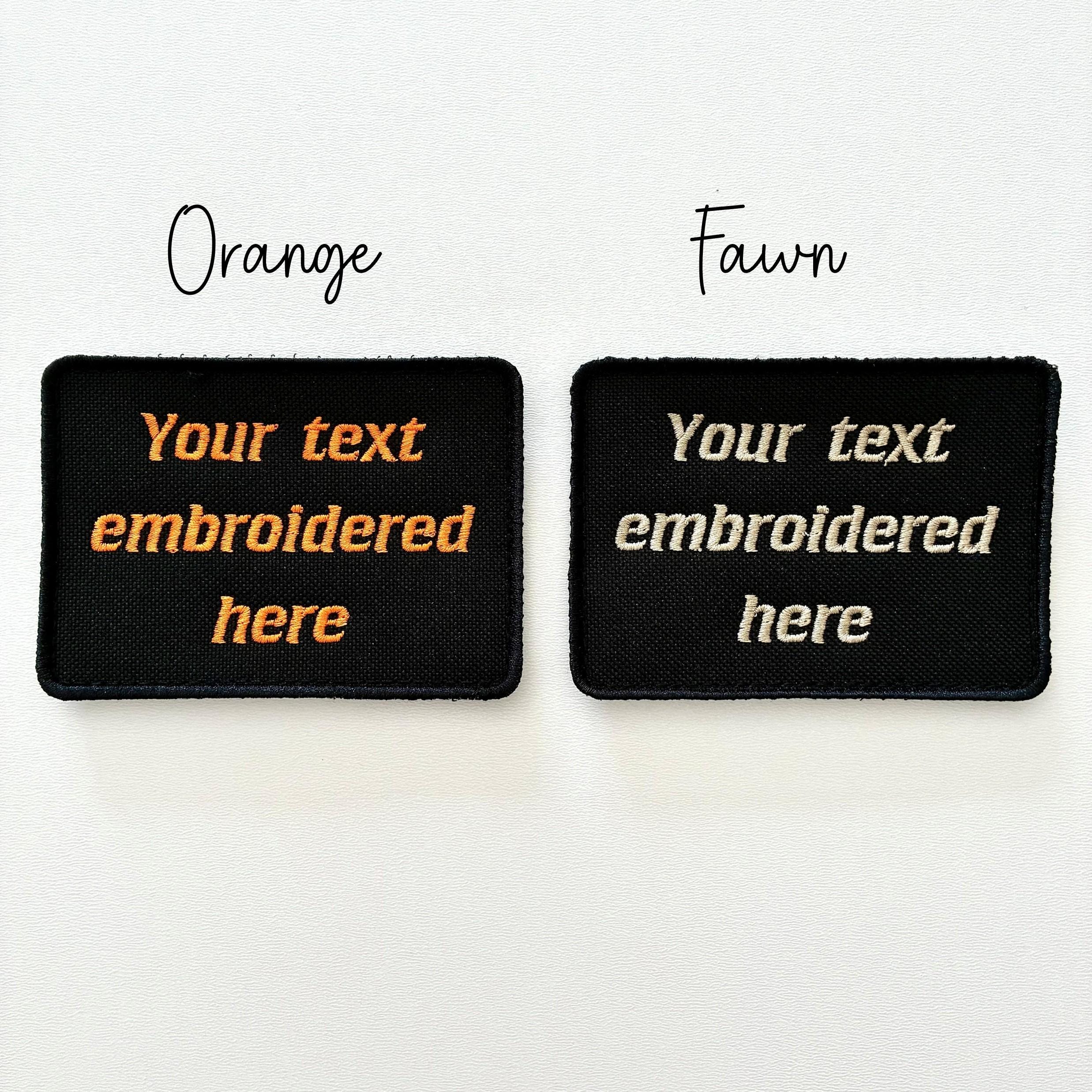 Personalised Embroidered Text Patch Hook Loop Custom Military Molle Morale Badge