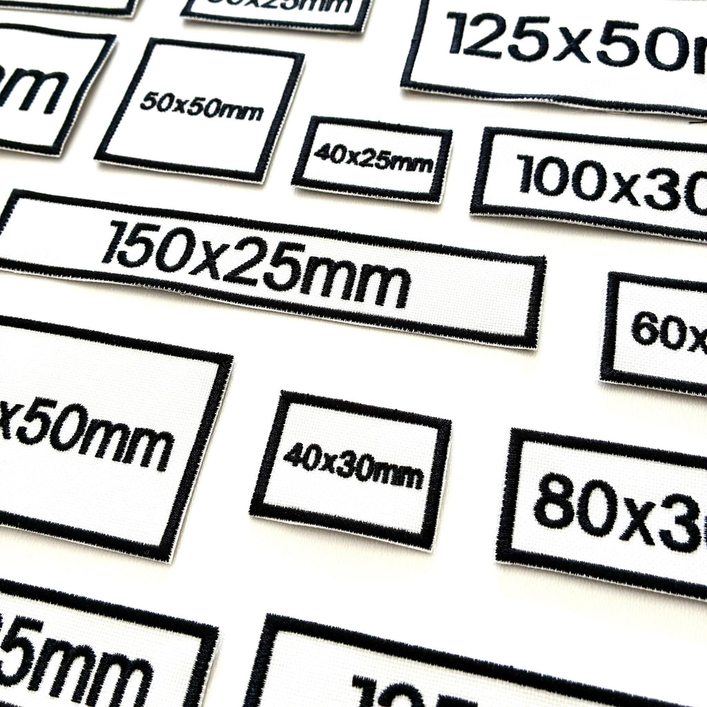 Personalised Embroidered White Patches Sew/Iron/VELCRO® Custom Text Molle Morale Badges