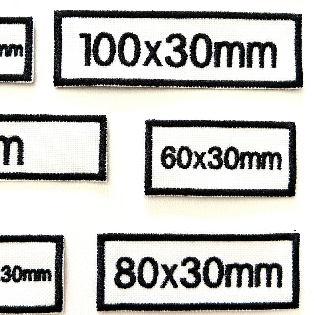 Personalised Embroidered White Patches Sew/Iron/VELCRO® Custom Text Molle Morale Badges