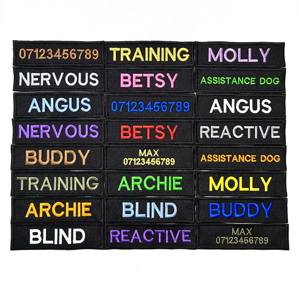 VELCRO® Patch To Fit Julius K9 Dog Harness Personalised Embroidered Custom Text Badge