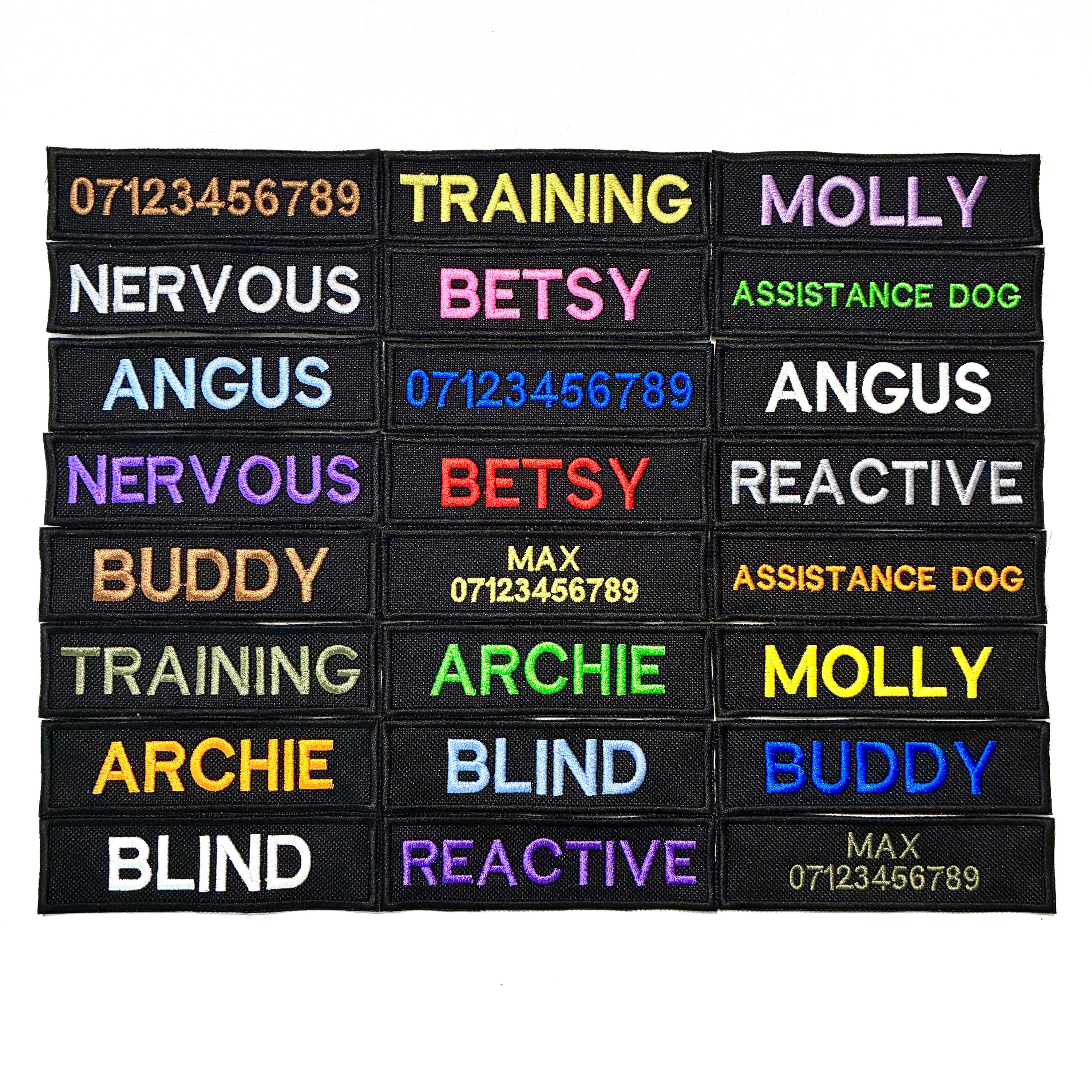 VELCRO® Patch To Fit Julius K9 Dog Harness Personalised Embroidered Custom Text Badge