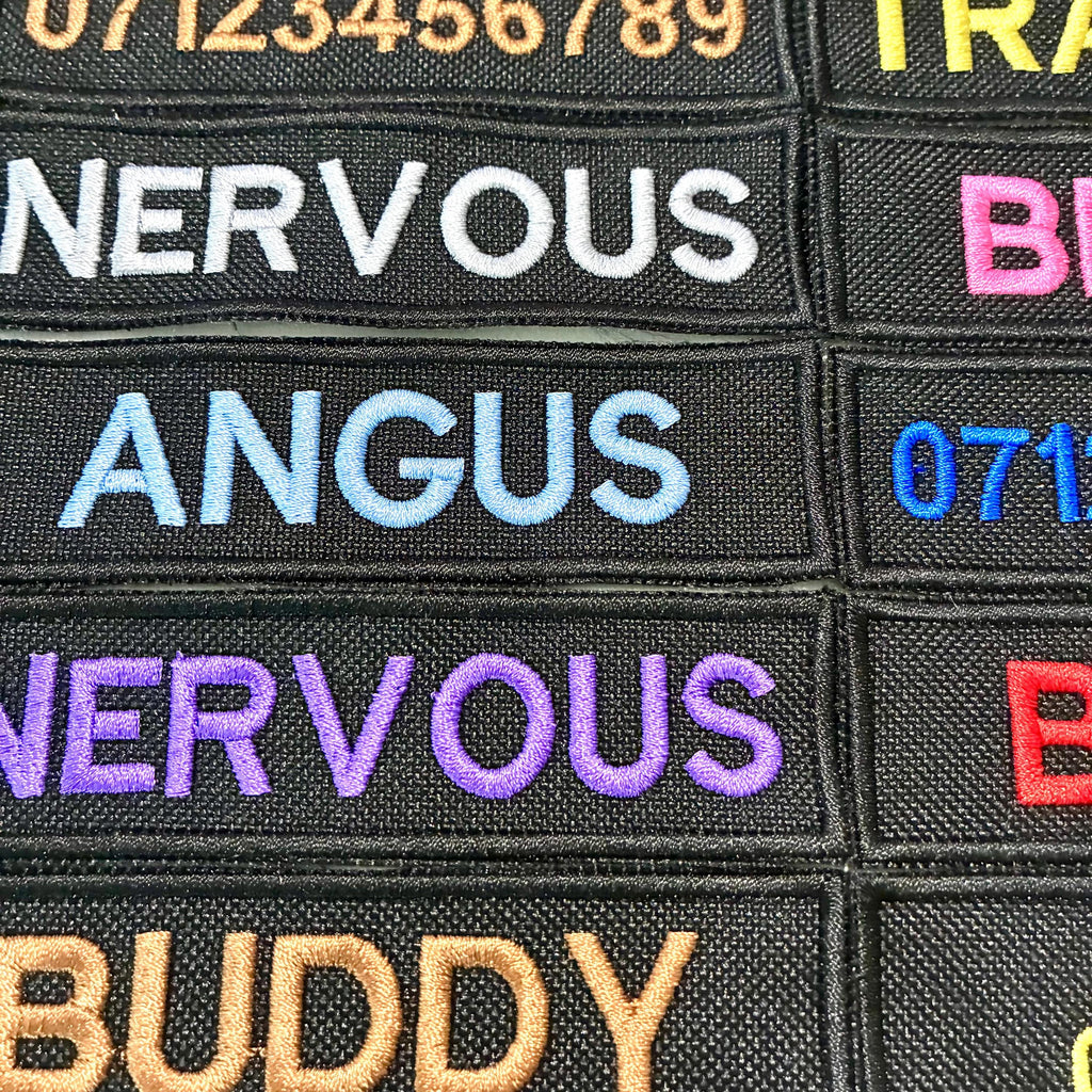 VELCRO® Patch To Fit Julius K9 Dog Harness Personalised Embroidered Custom Text Badge