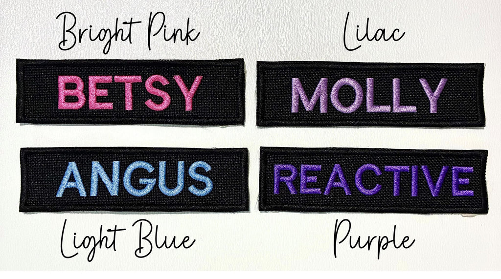 VELCRO® Patch To Fit Julius K9 Dog Harness Personalised Embroidered Custom Text Badge