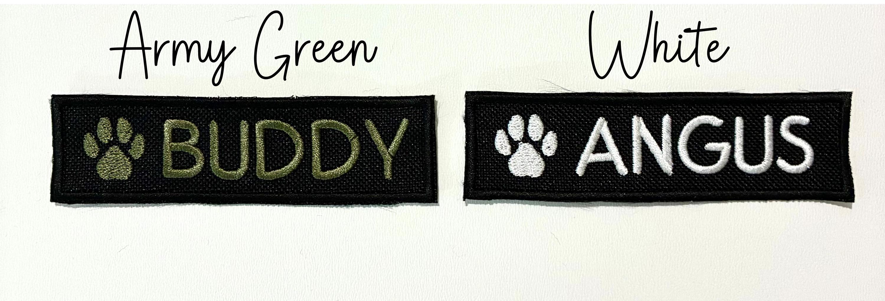 VELCRO® Patch To Fit Julius K9 Dog Harness Personalised Embroidered Custom Text Badge