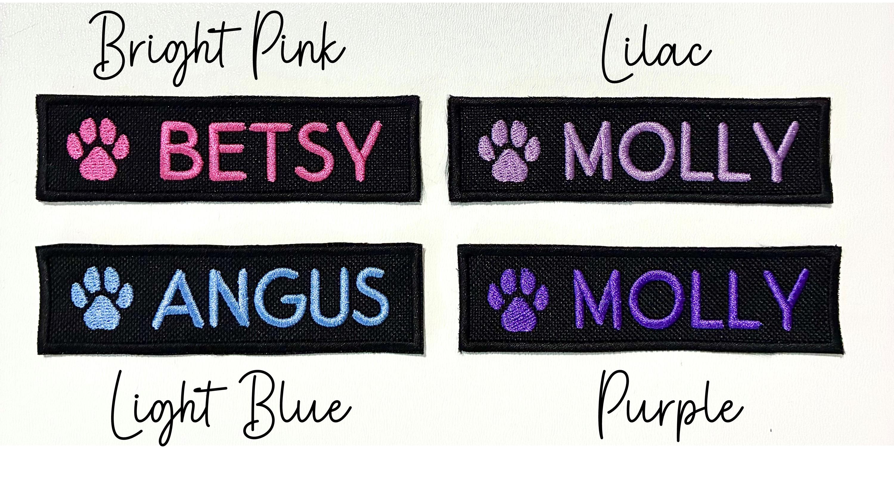 VELCRO® Patch To Fit Julius K9 Dog Harness Personalised Embroidered Custom Text Badge