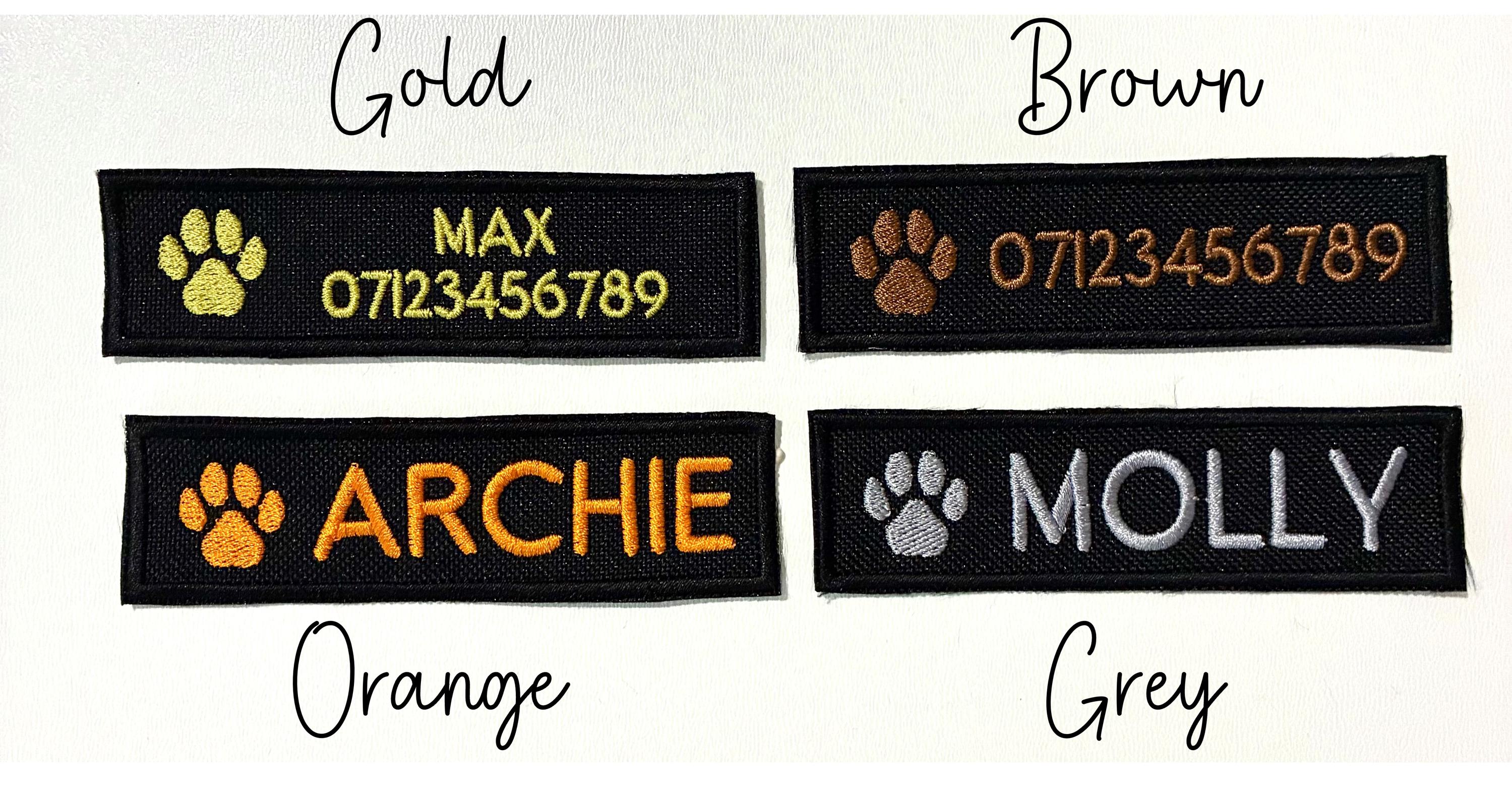 VELCRO® Patch To Fit Julius K9 Dog Harness Personalised Embroidered Custom Text Badge