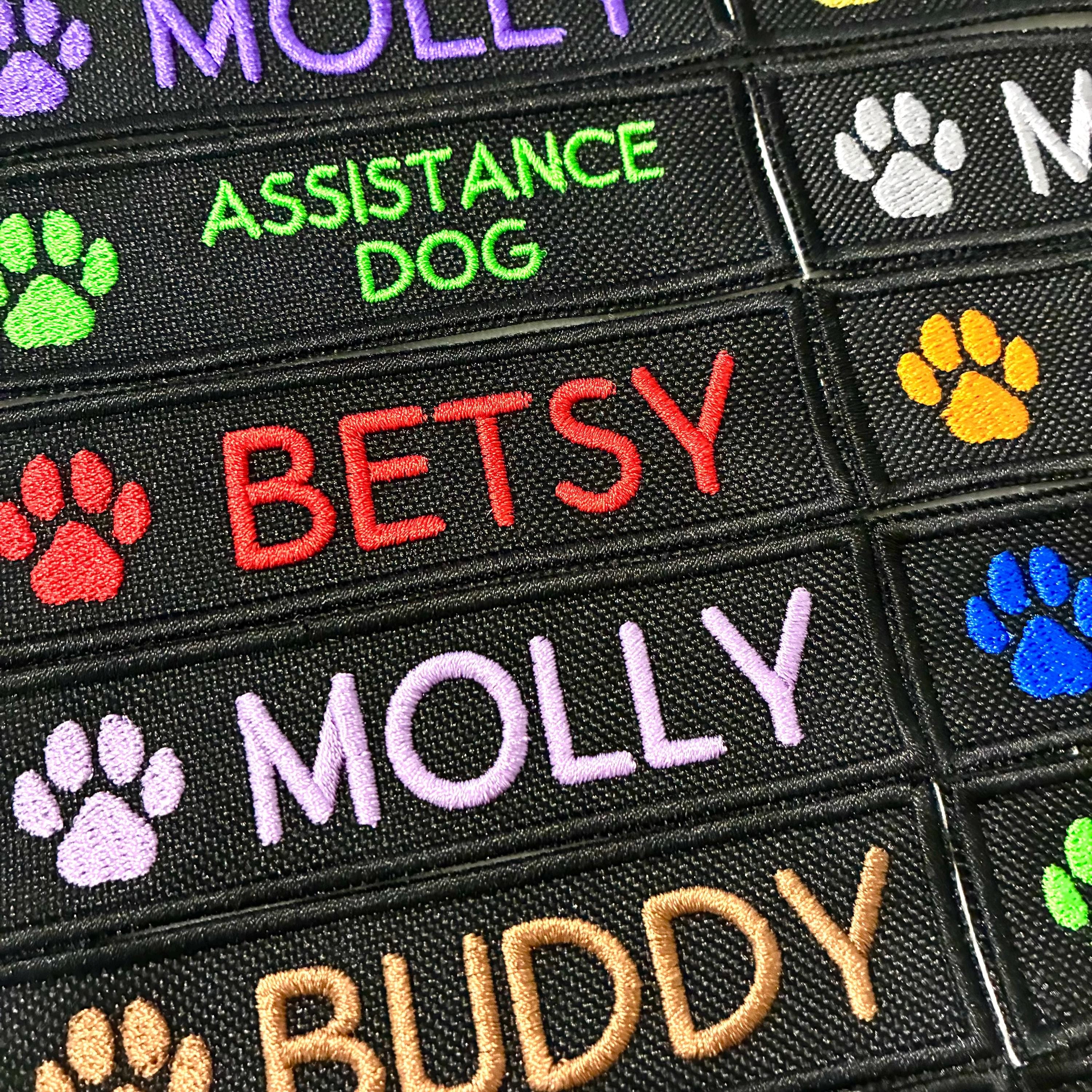 VELCRO® Patch To Fit Julius K9 Dog Harness Personalised Embroidered Custom Text Badge